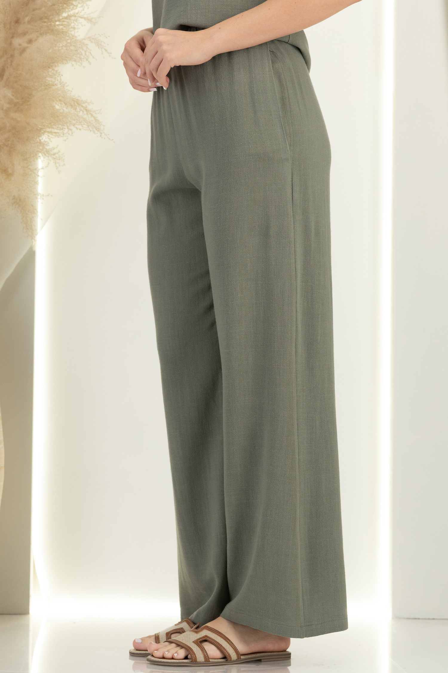 Pantaloni din viscoza si in kaki lungi cu buzunare- StarShinerS 4 - StarShinerS.ro