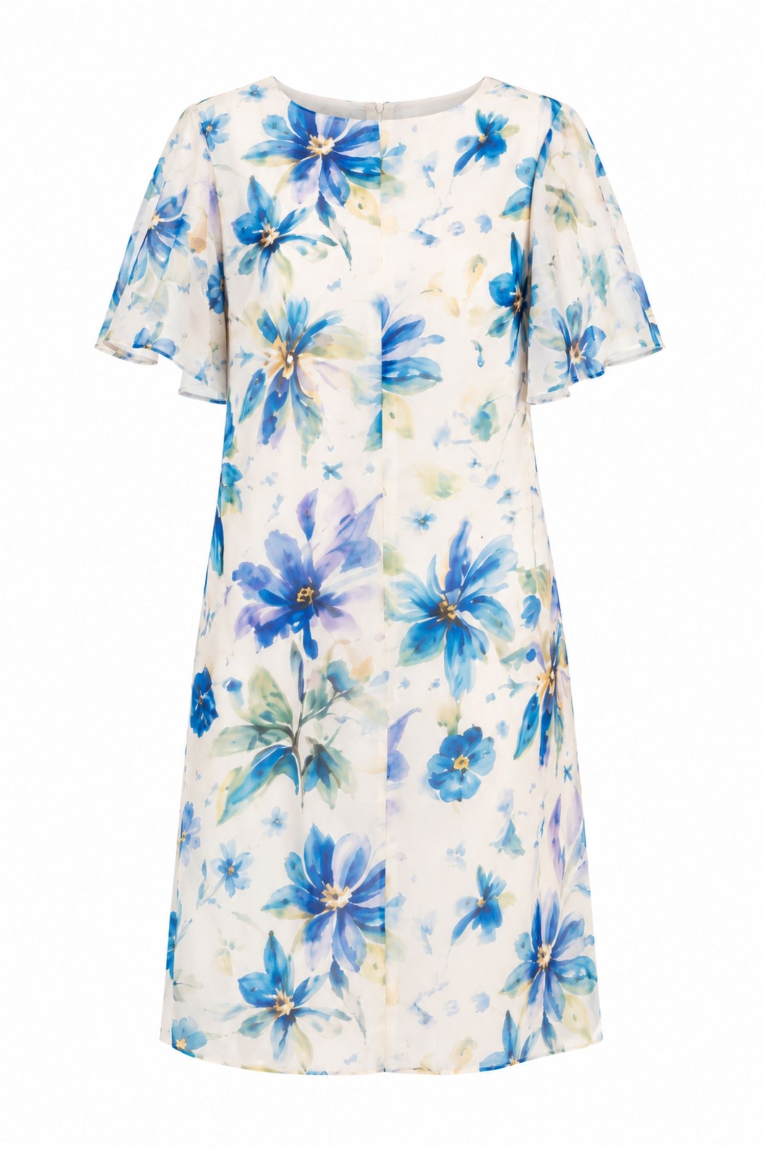 Rochie din voal albastra scurta cu un croi larg - StarShinerS 5 - StarShinerS.ro