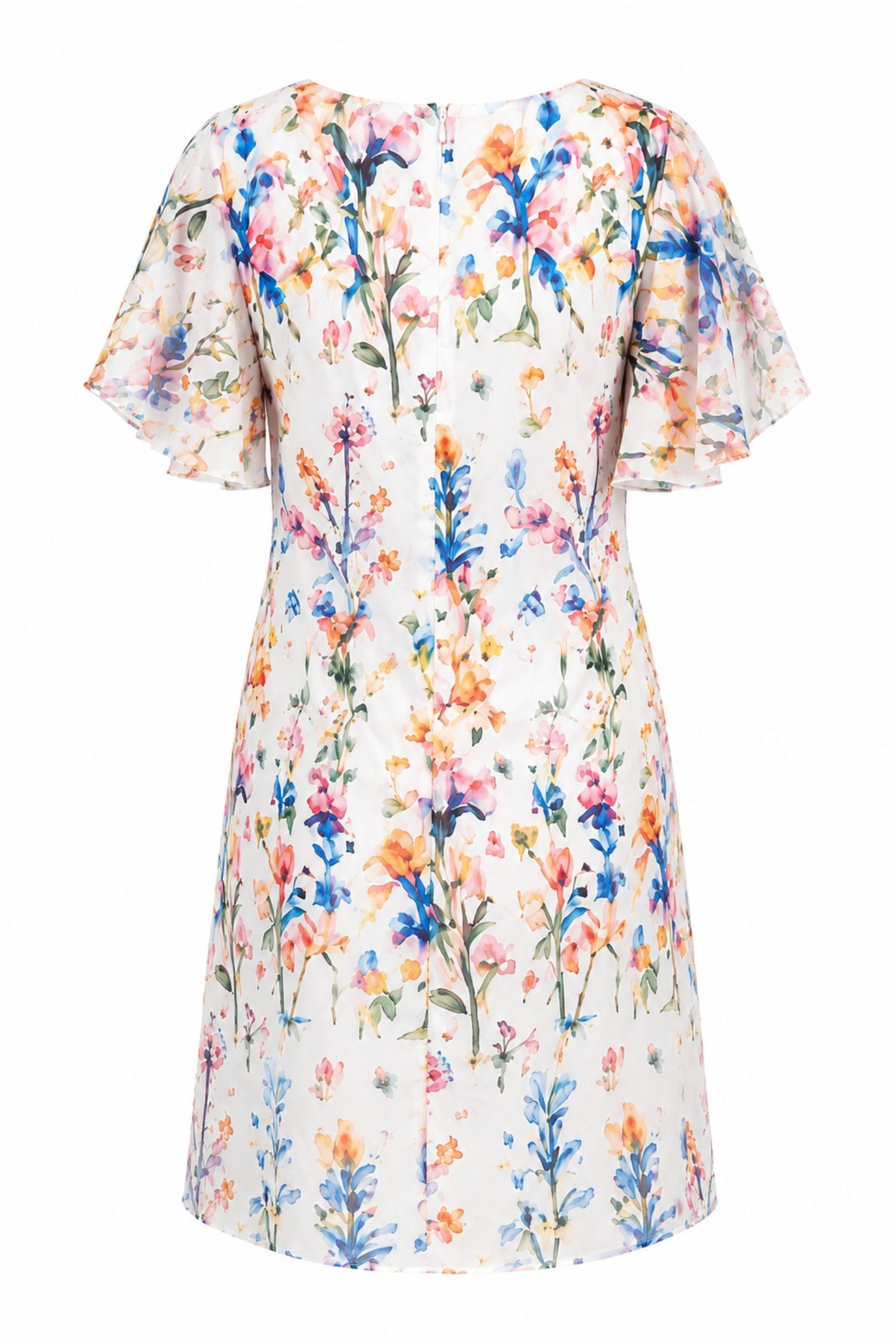 Rochie din voal imprimata scurta cu un croi larg - StarShinerS 5 - StarShinerS.ro