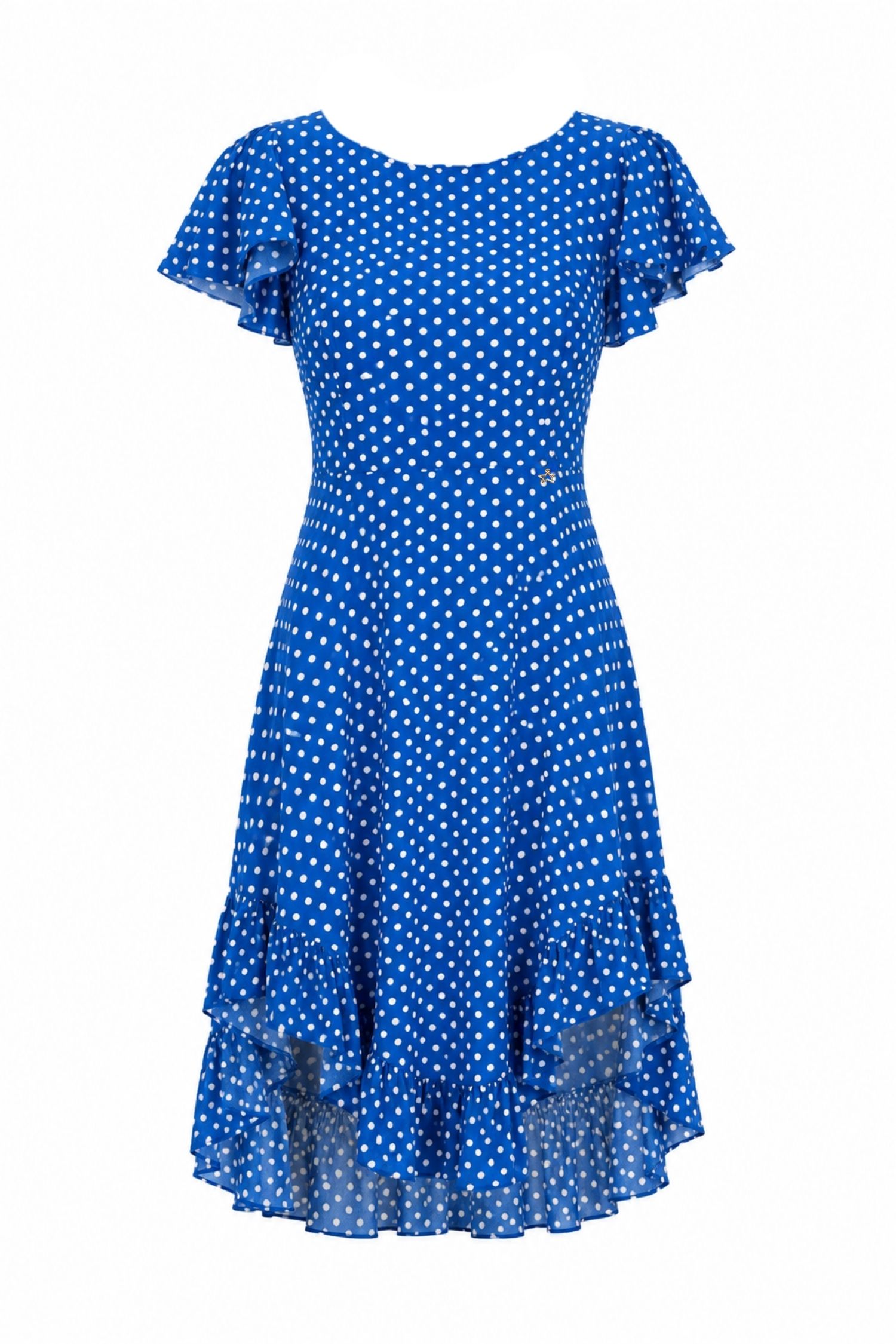 Rochie din viscoza si in albastra asimetrica in clos- StarShinerS 4 - StarShinerS.ro