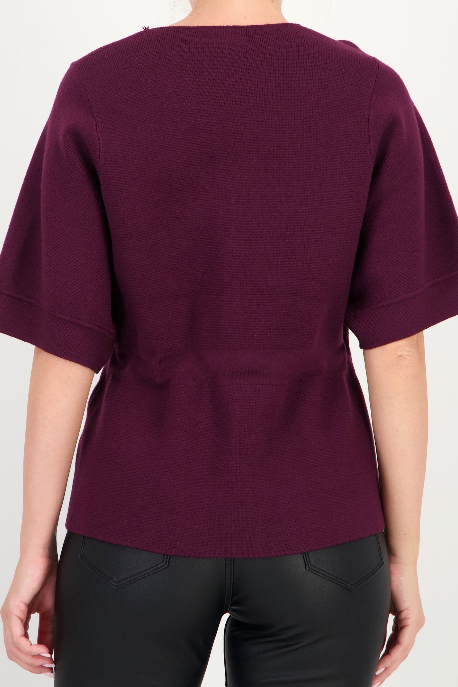 Bluza dama din tricot fin mov cu un croi larg si cordon in talie 5 - StarShinerS.ro