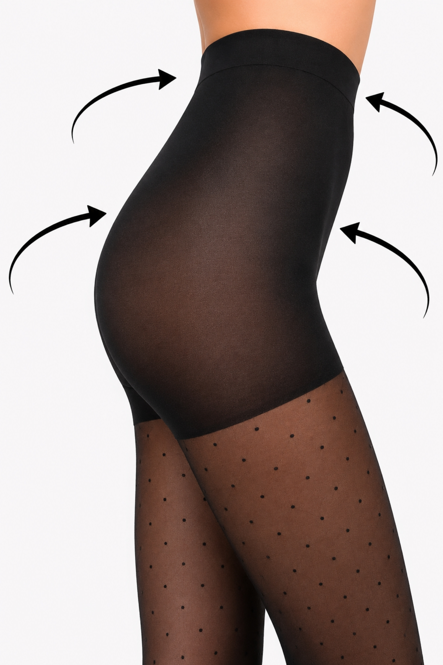 Dres dama negru subtire cu buline 2 - StarShinerS.ro