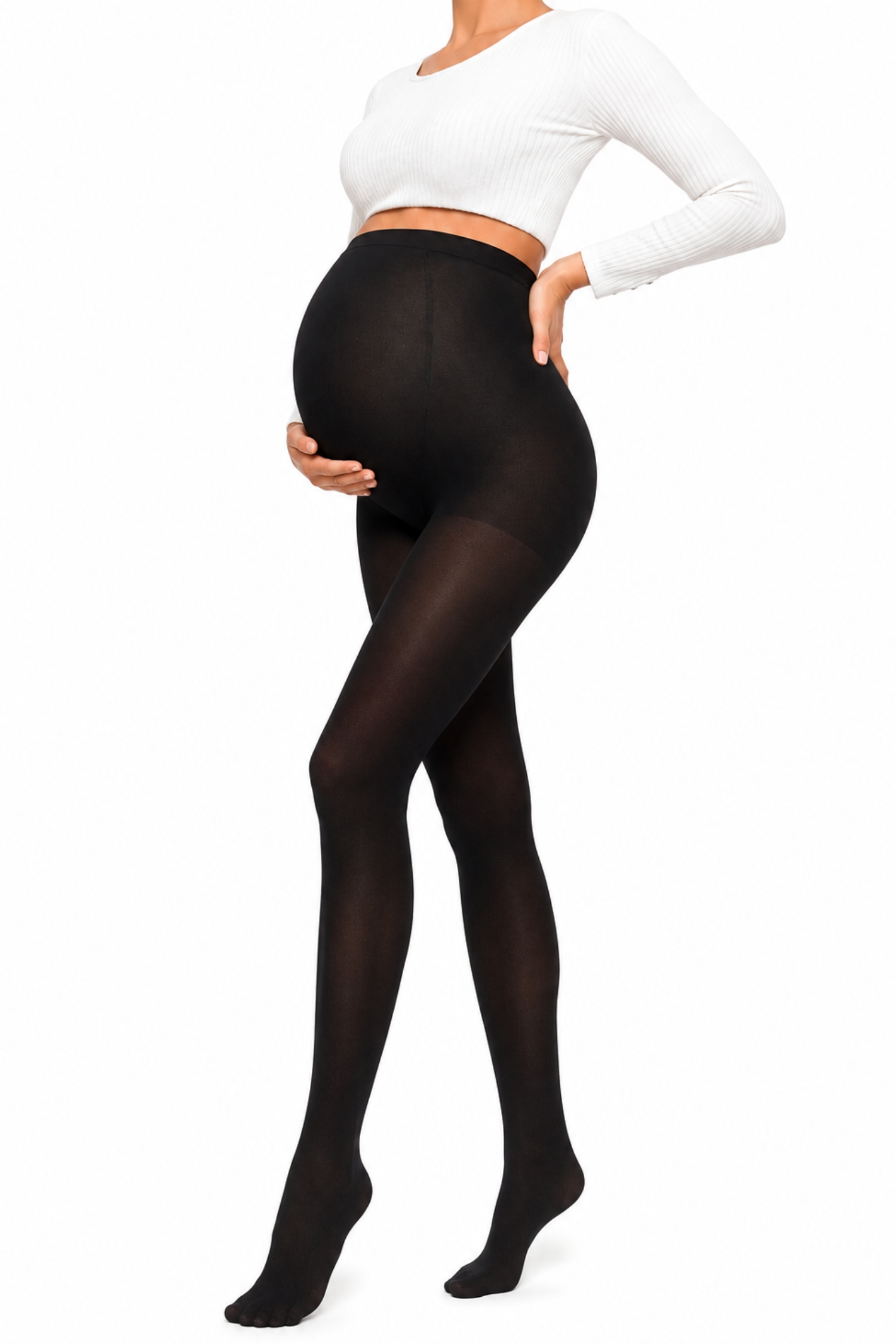 Dres dama negru pentru gravide din microfibra 60 DEN 3 - StarShinerS.ro