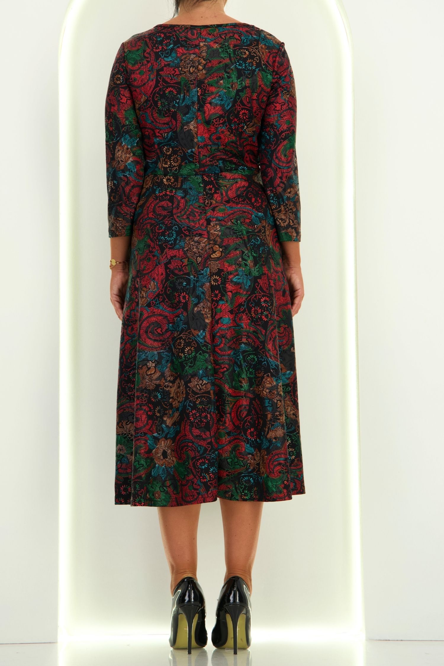 Rochie din jersey imprimata midi in clos - StarShinerS 5 - StarShinerS.ro