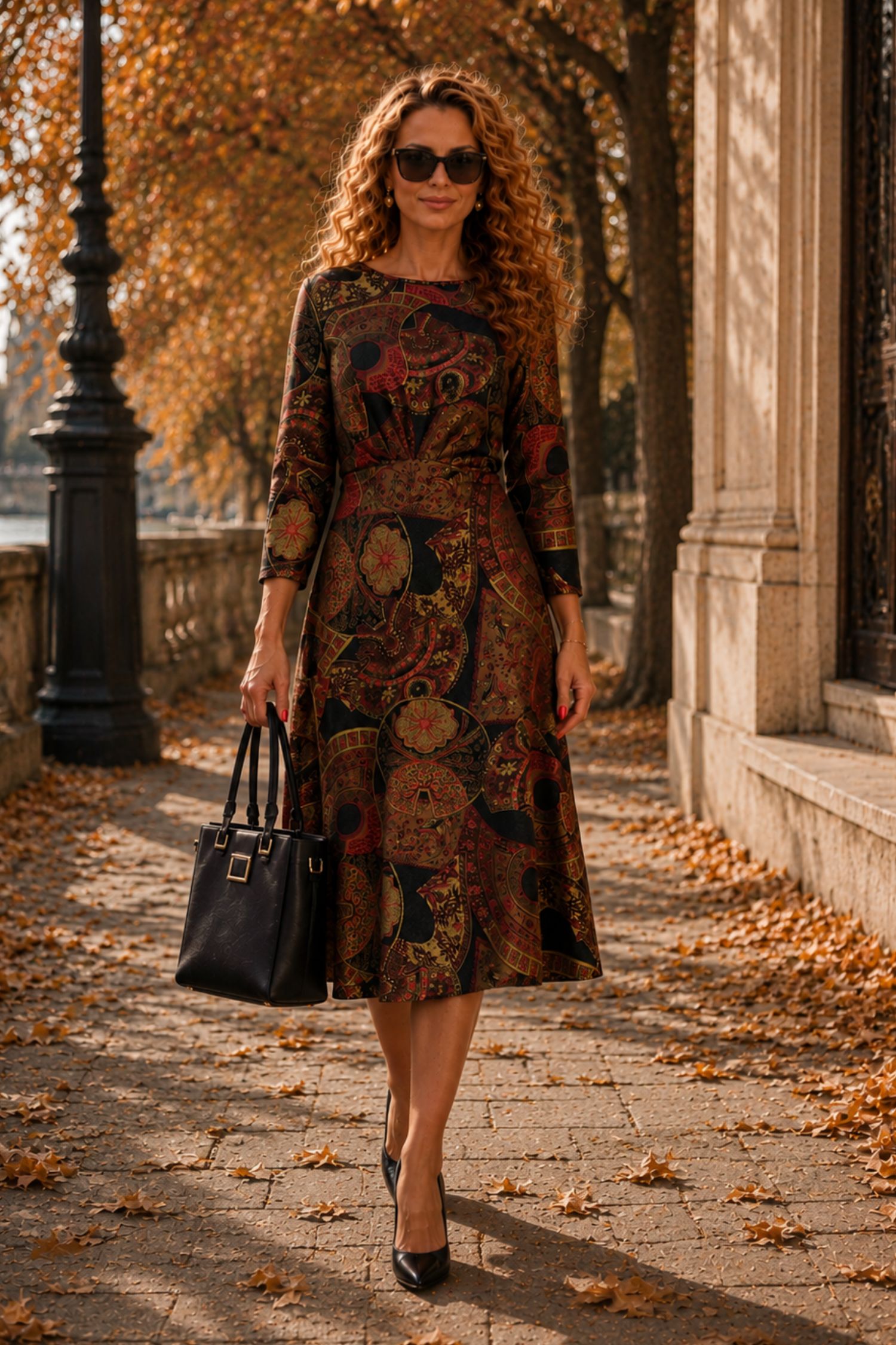 Rochie din jersey neagra midi in clos - StarShinerS 2 - StarShinerS.ro