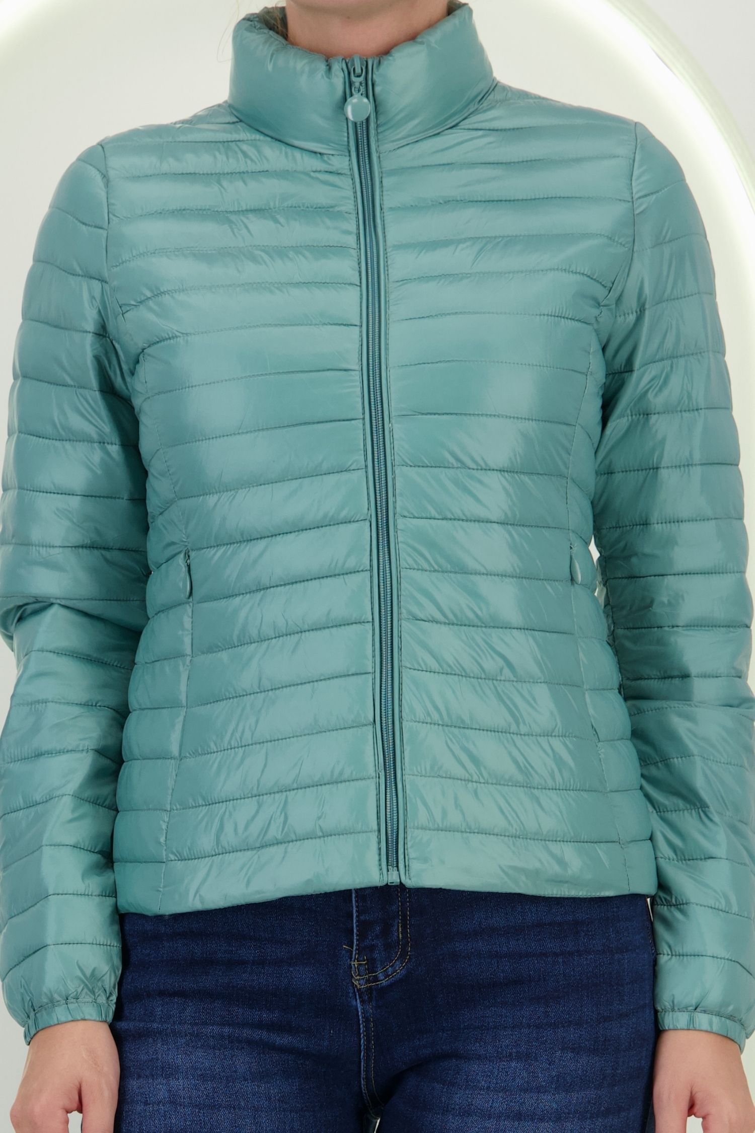 Geaca din fas subtire mint scurta cu un croi drept 4 - StarShinerS.ro