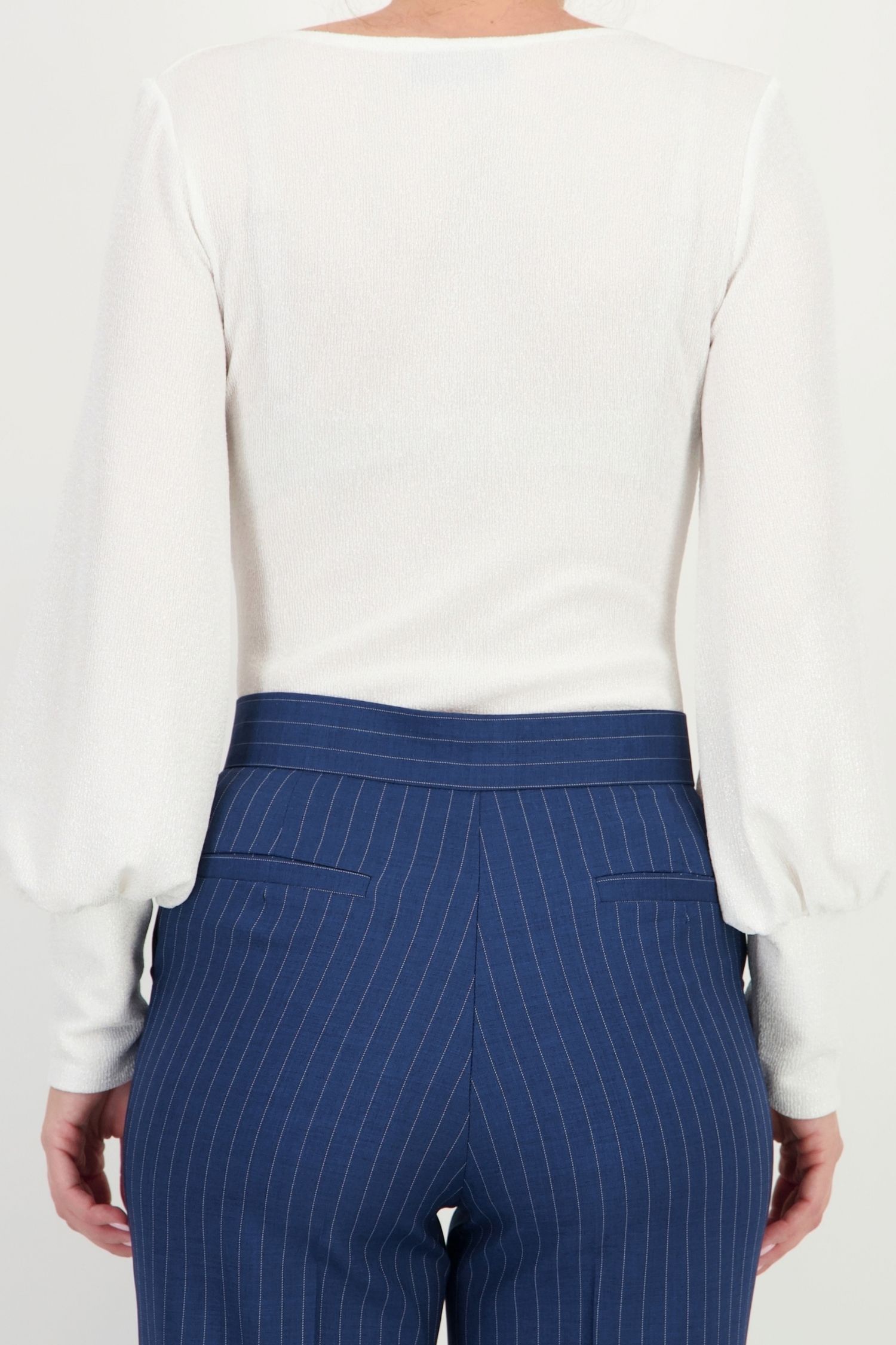 Bluza ivoire maneca lunga din lurex mulat 5 - StarShinerS.ro