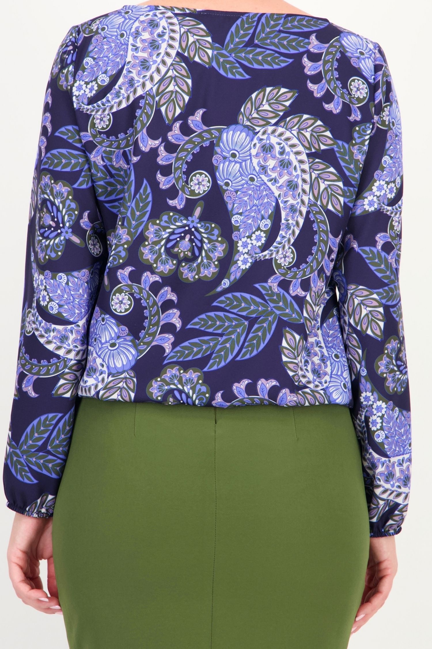 Bluza bleumarin abstract din viscoza larg 5 - StarShinerS.ro