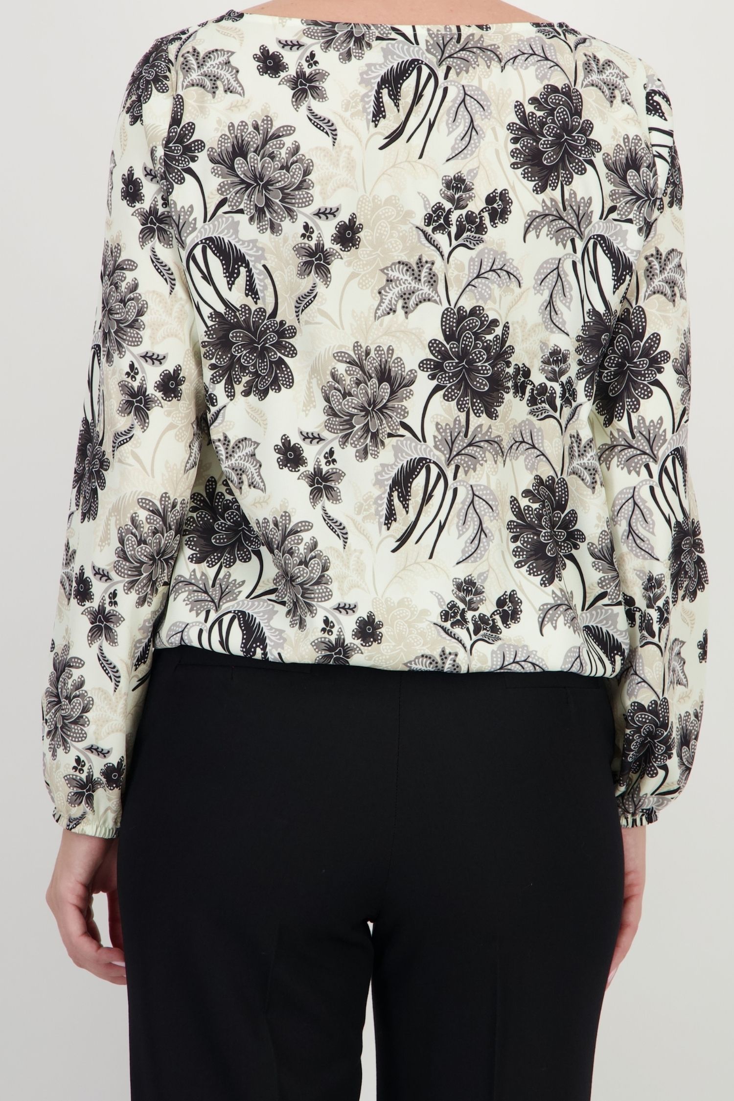 Bluza ivoire floral din viscoza larg 4 - StarShinerS.ro