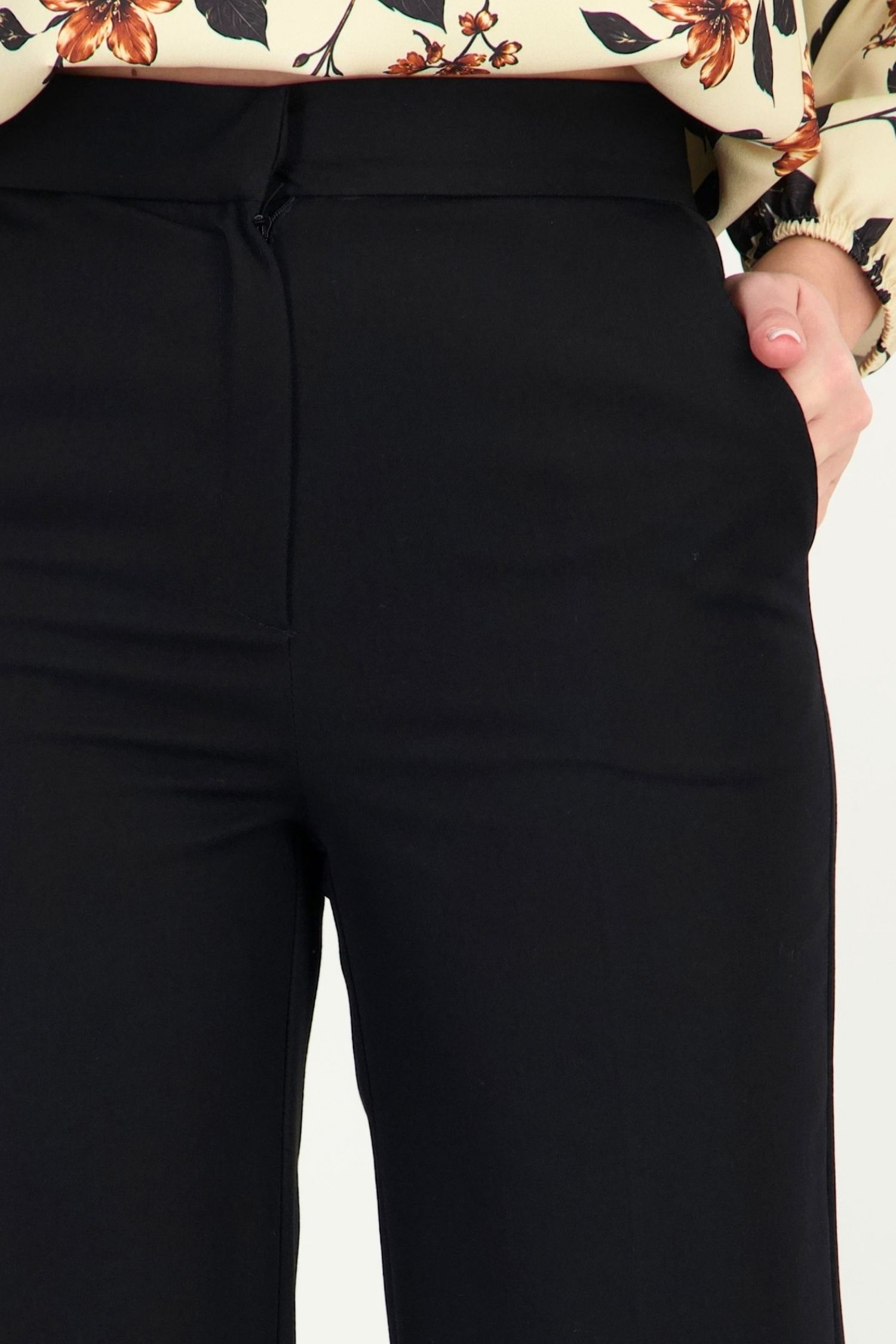 Pantaloni negru din stofa elastica si viscoza lung drept 6 - StarShinerS.ro