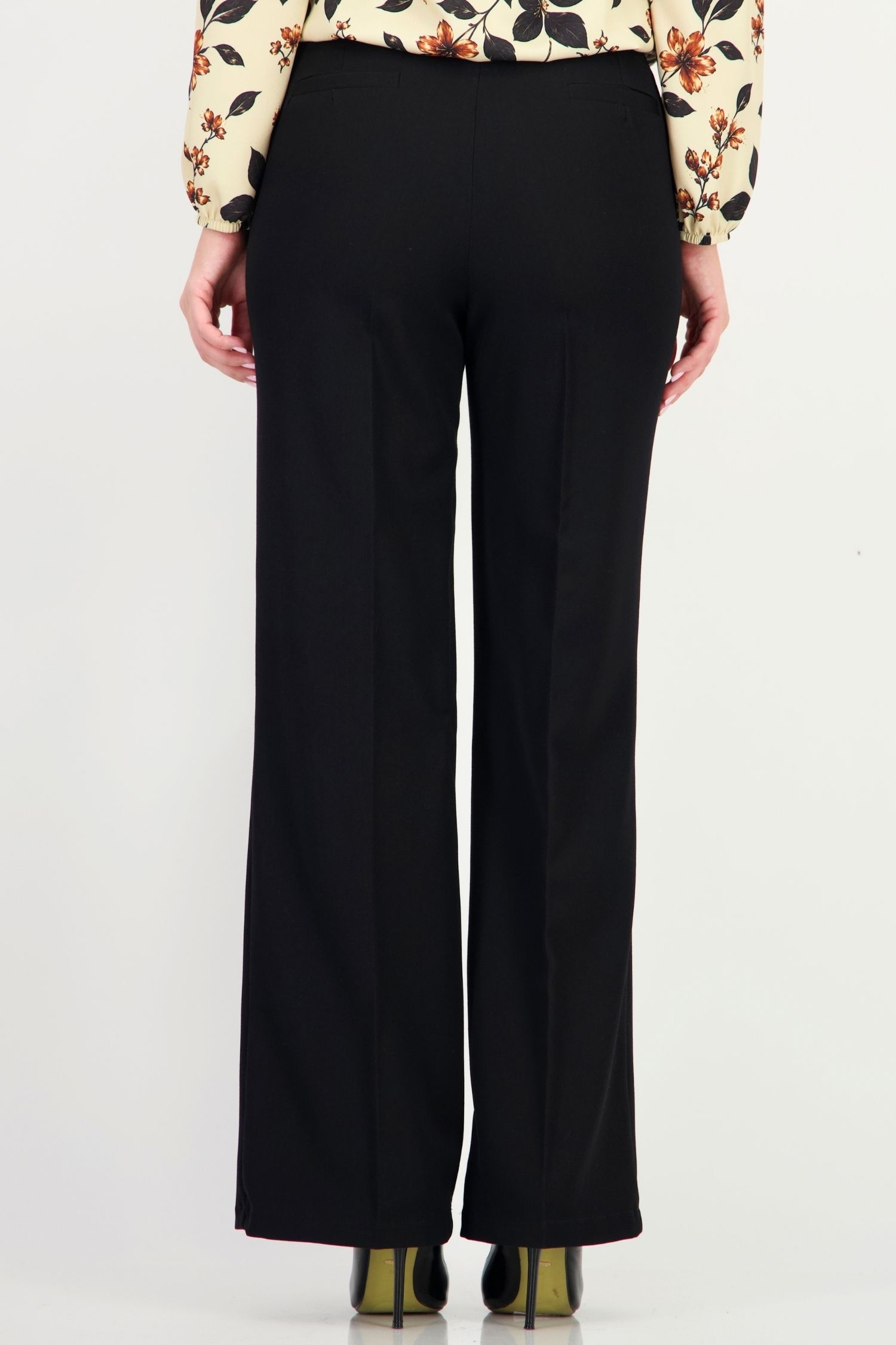 Pantaloni negru din stofa elastica si viscoza lung drept 5 - StarShinerS.ro