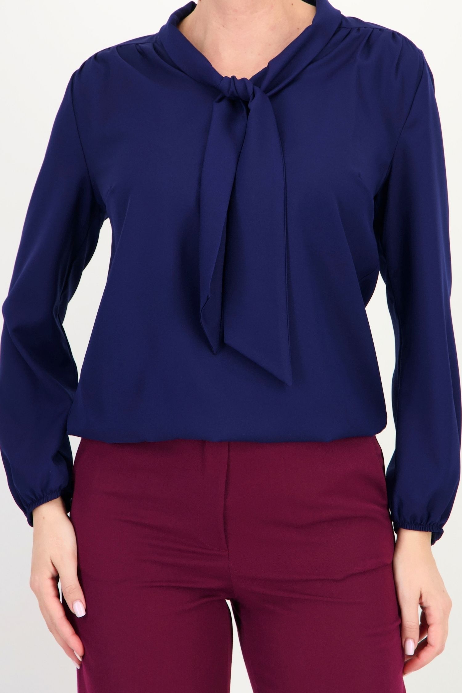 Bluza larga bleumarin decolteu in V din viscoza 3 - StarShinerS.ro