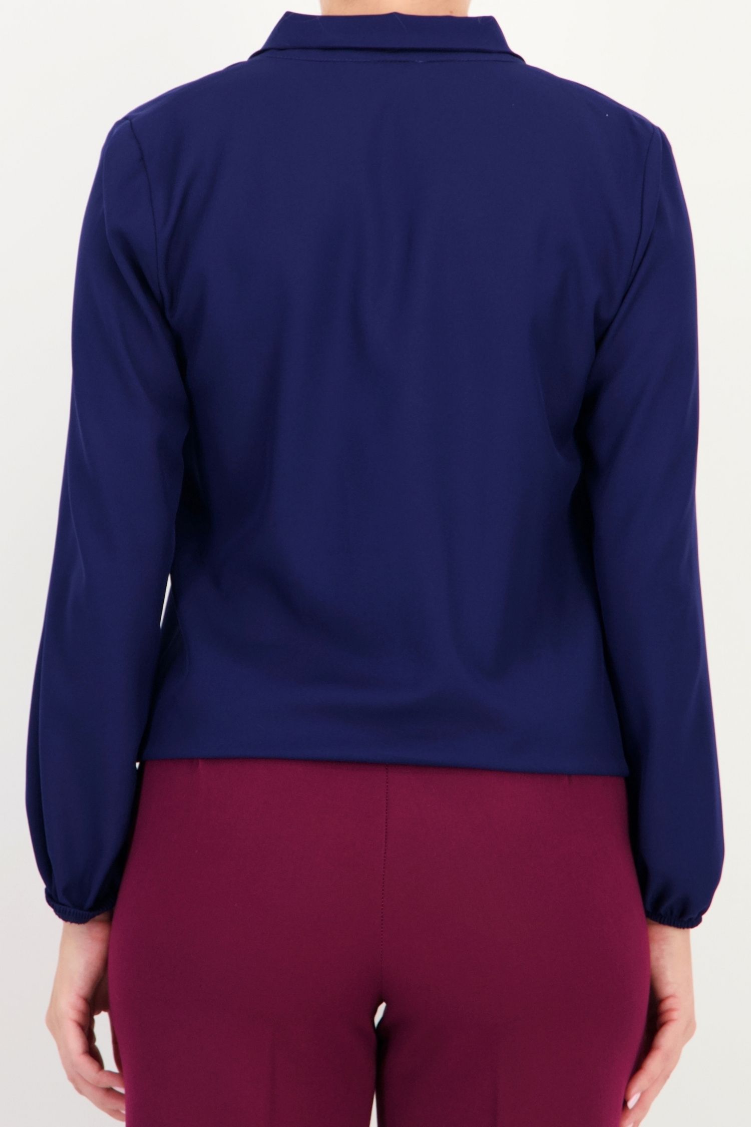 Bluza larga bleumarin decolteu in V din viscoza 4 - StarShinerS.ro