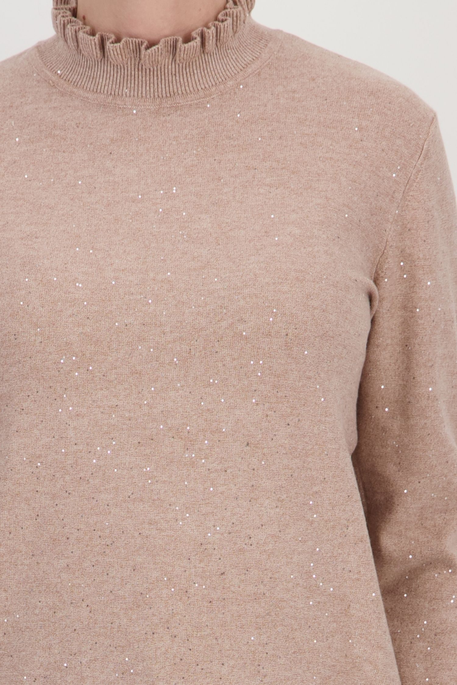 Pulover bej larg din tricot fin 3 - StarShinerS.ro
