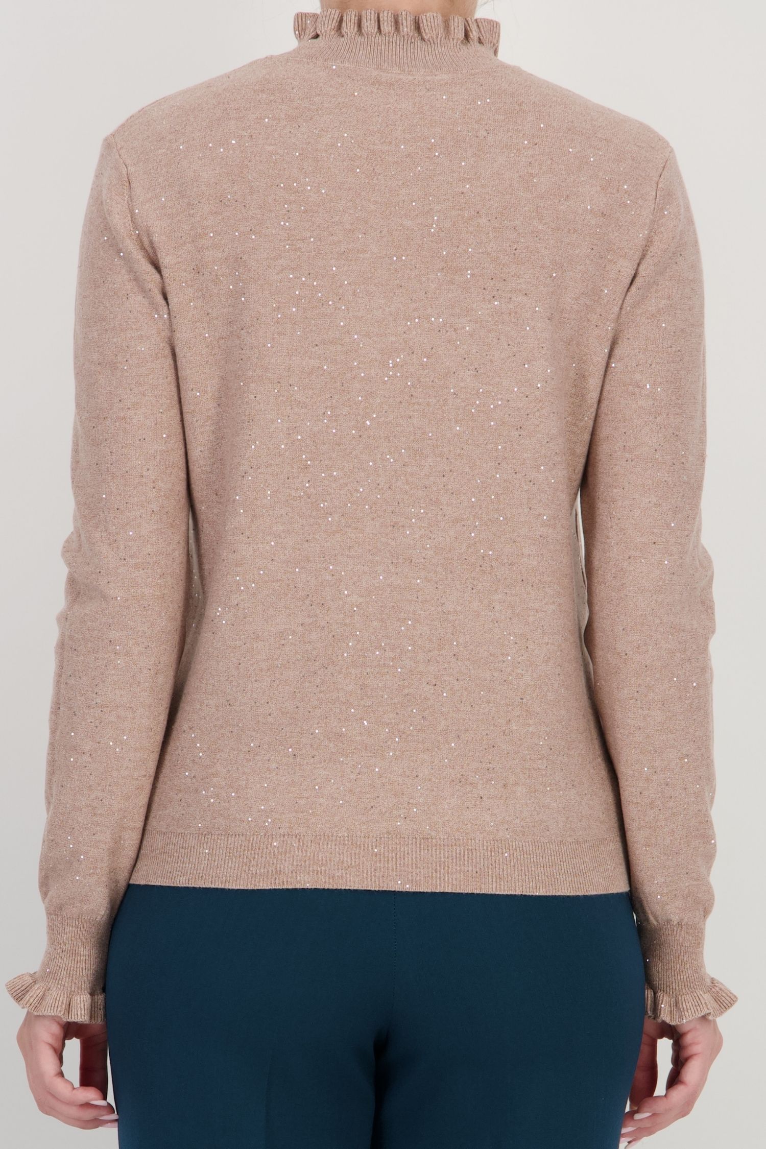 Pulover bej larg din tricot fin 5 - StarShinerS.ro