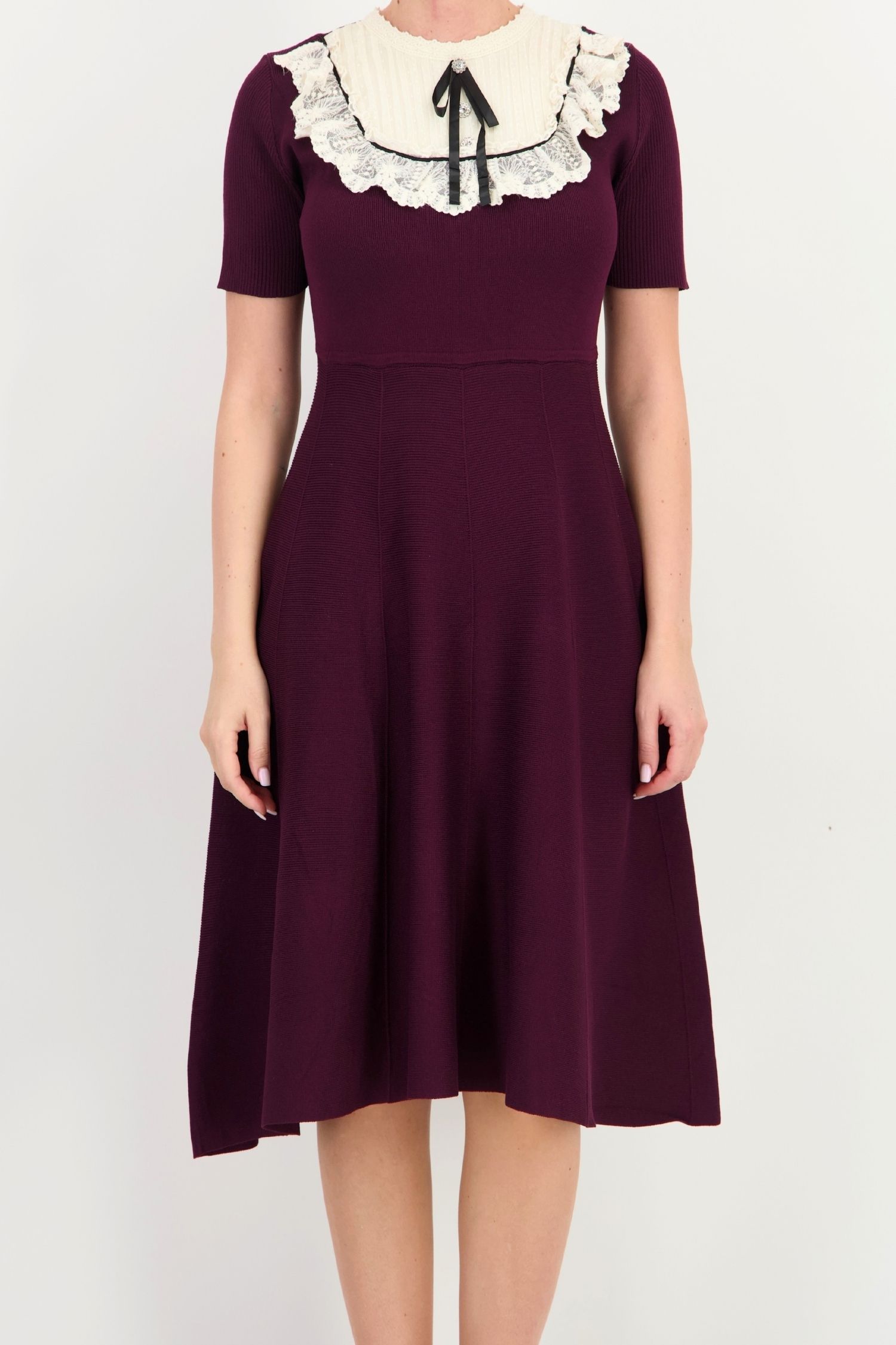 Rochie clos visinie midi maneca scurta din viscoza 4 - StarShinerS.ro