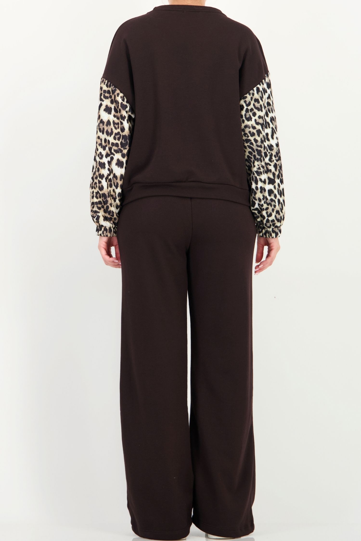 Trening larg maro lung animal print din bumbac 4 - StarShinerS.ro