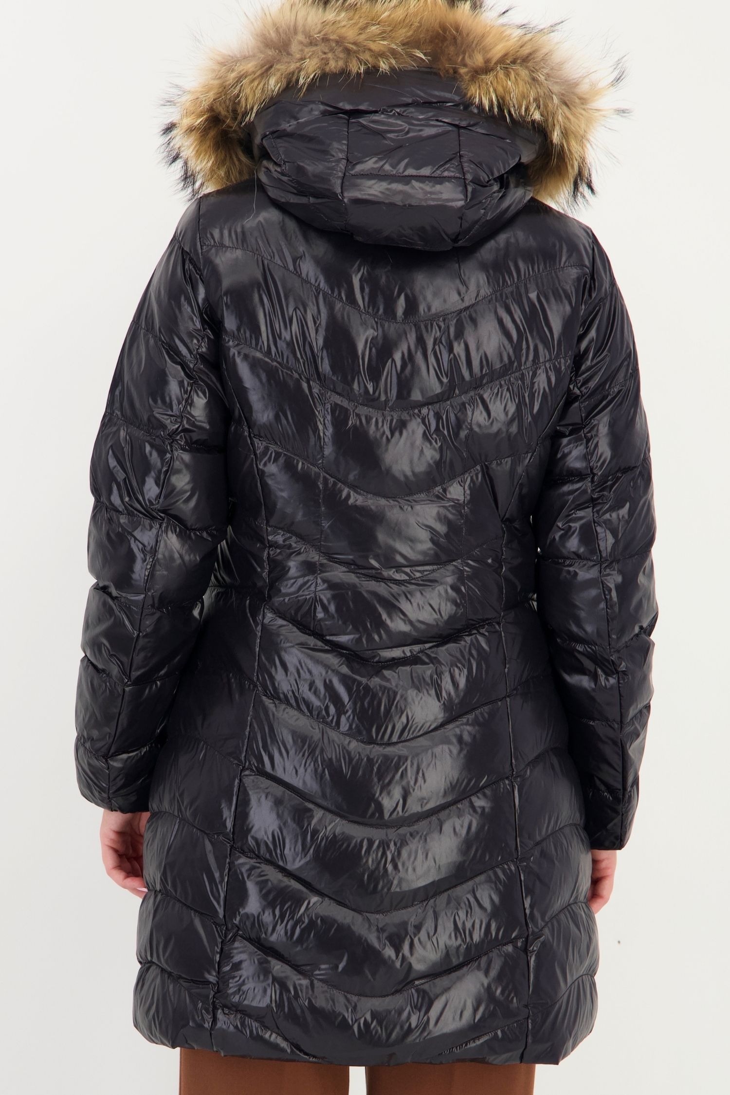 Geaca cambrata neagra groasa din fas 4 - StarShinerS.ro
