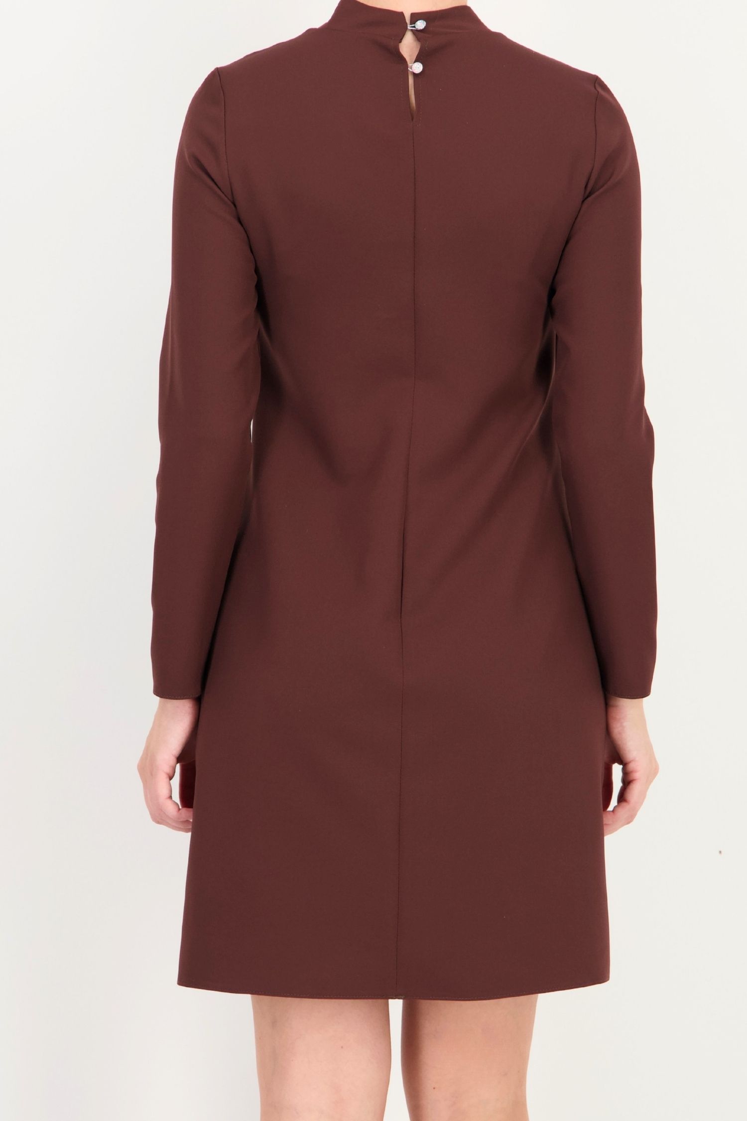 Rochie maro scurtă și largă din stofă elastică 4 - StarShinerS.ro