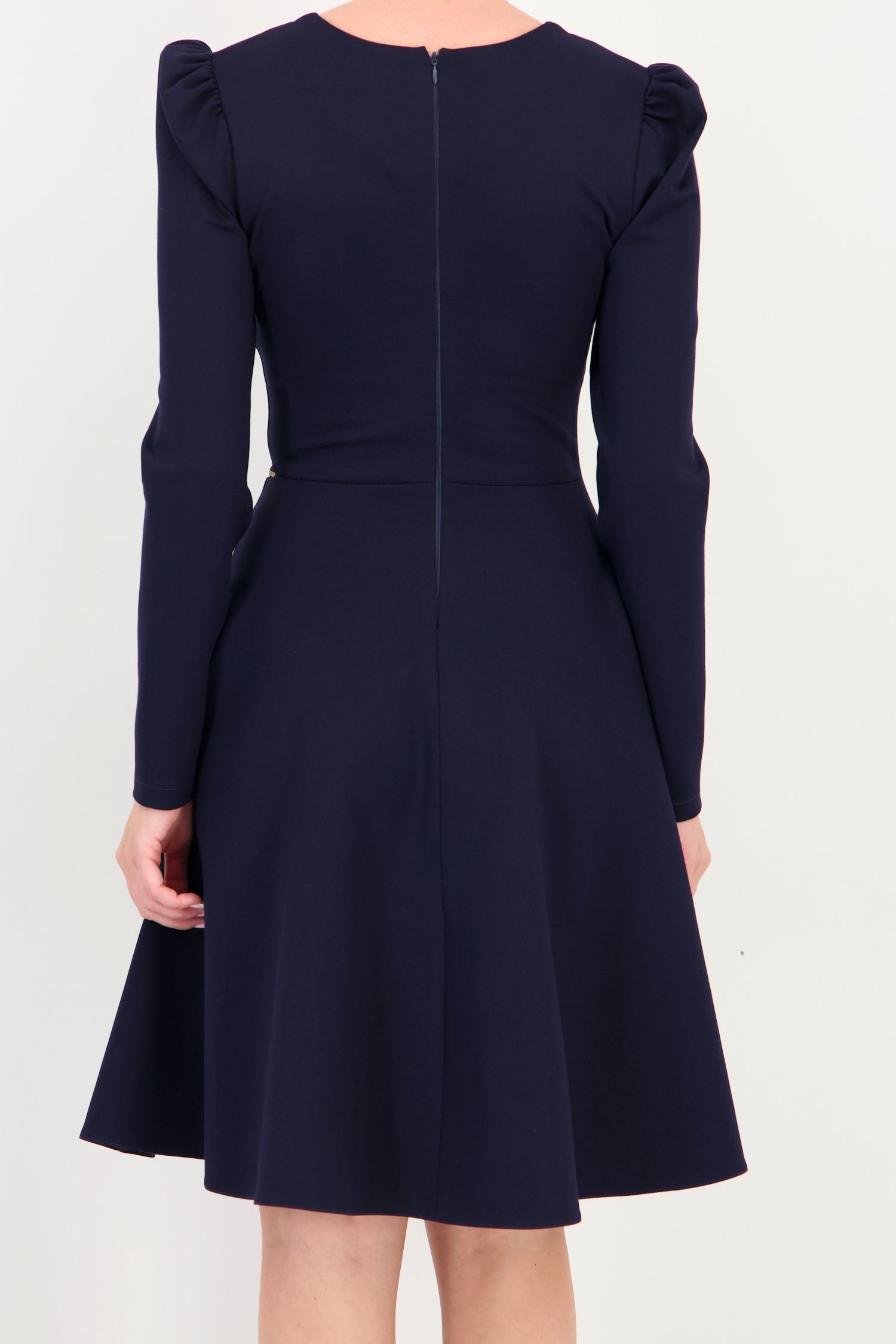 Rochie bleumarin, în clos, din punto cu viscoză 4 - StarShinerS.ro