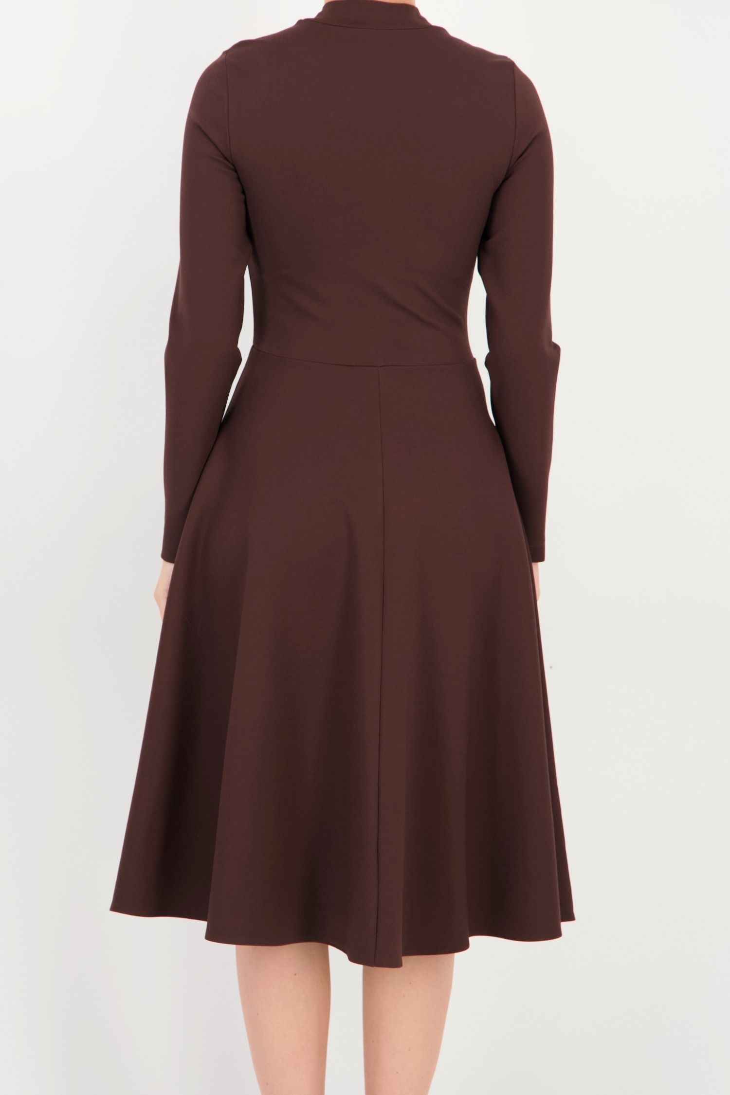 Rochie maro midi, în clos, din punto cu viscoză 4 - StarShinerS.ro