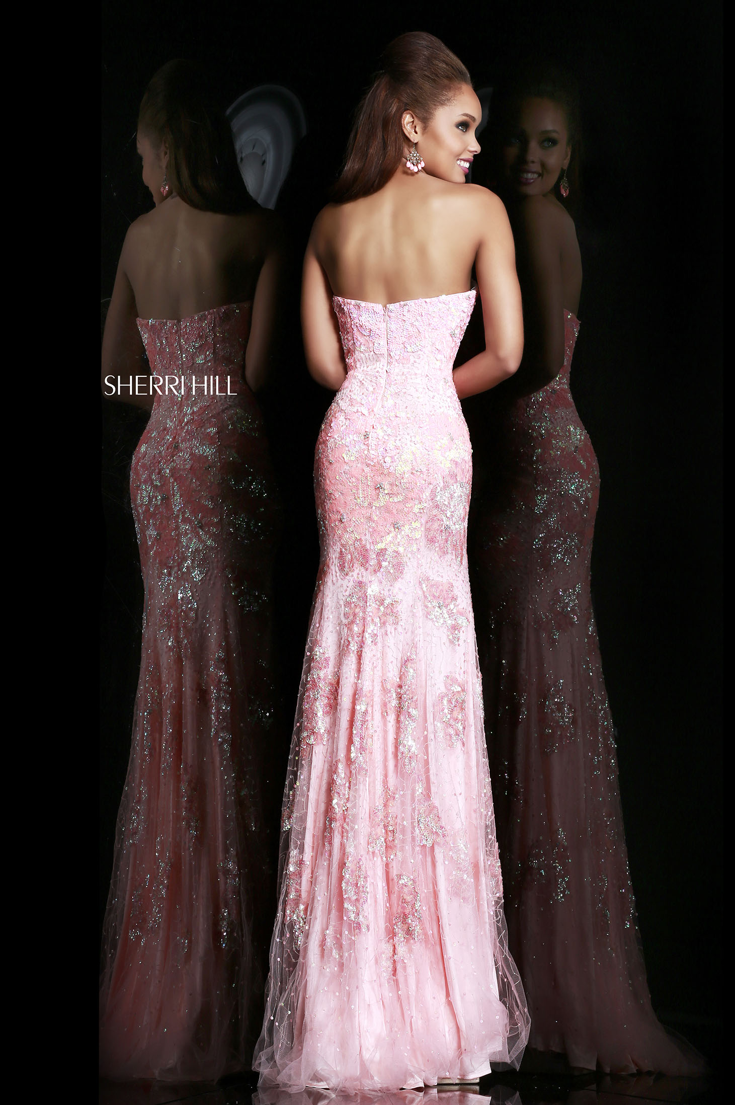 Sherri Hill 9707 Pink Dress 2 - StarShinerS.com