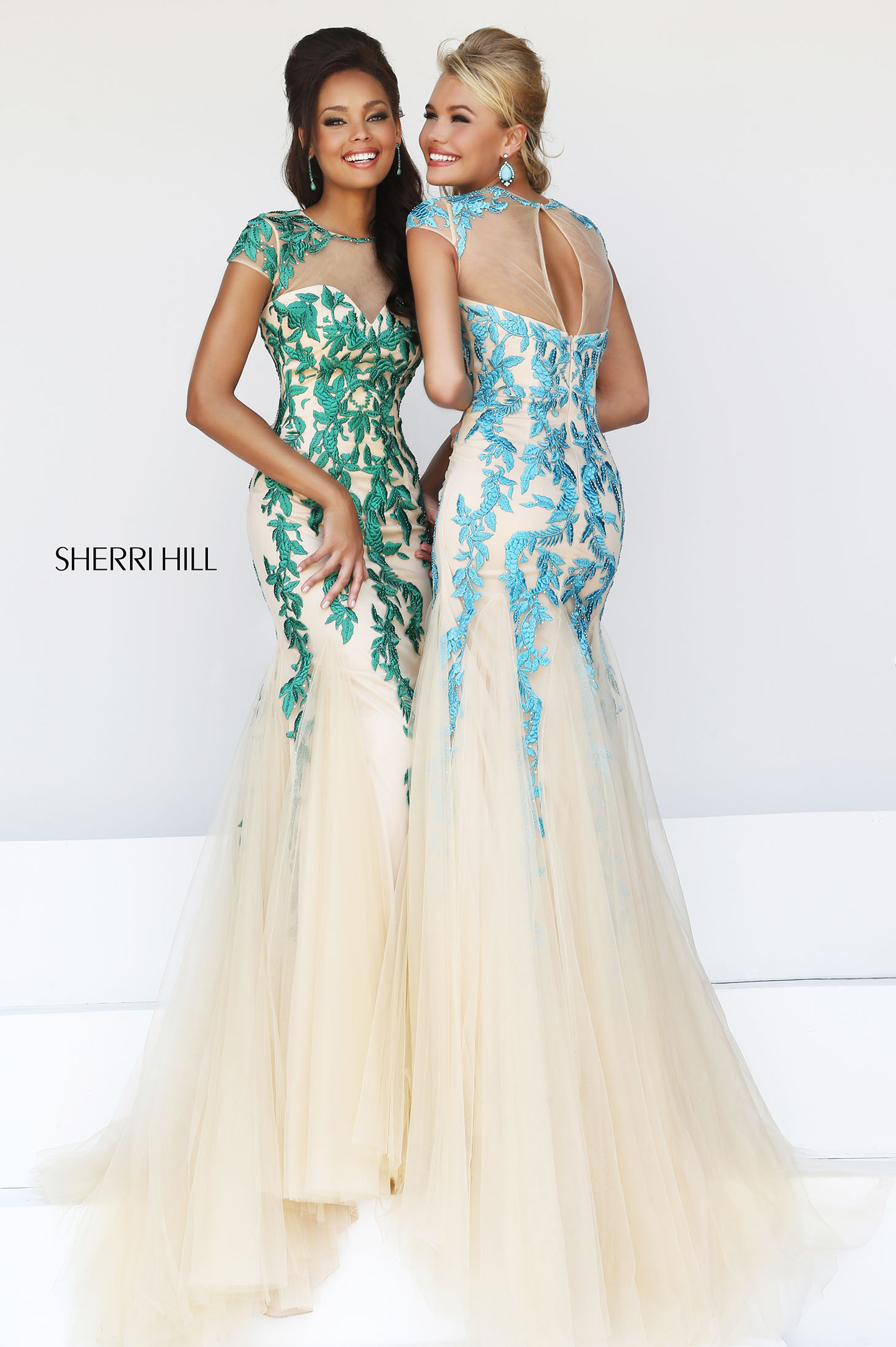 Sherri Hill 1927 Turquoise Dress 2 - StarShinerS.com