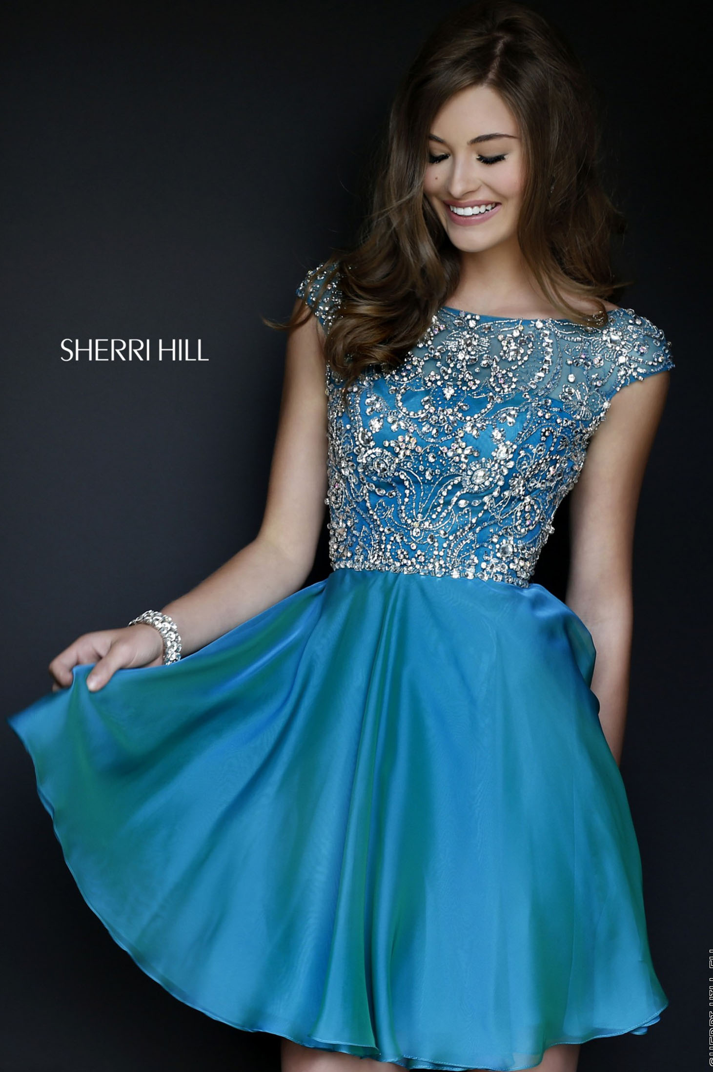 Sherri Hill 32320 Turquoise Dress