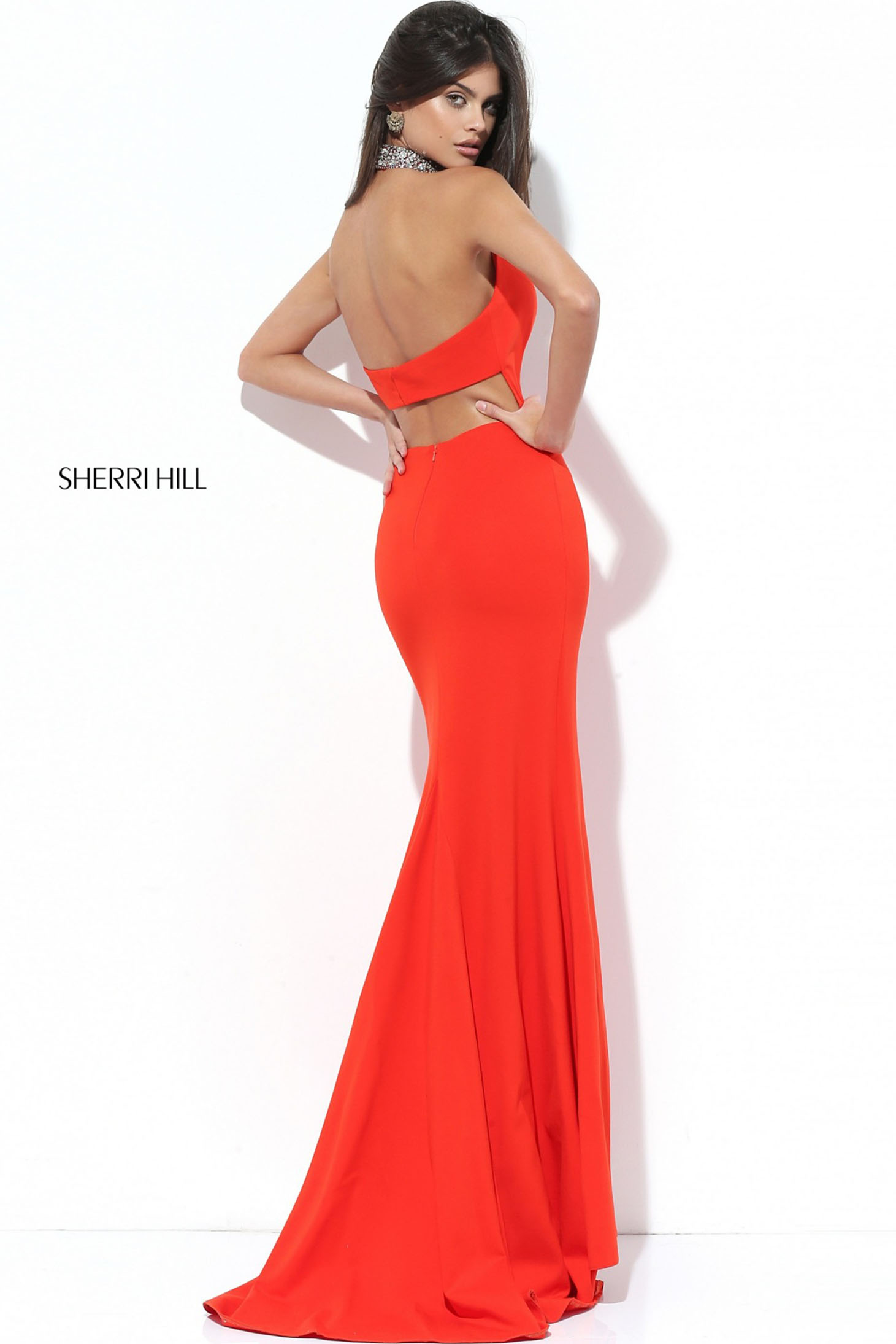 Sherri Hill 50642 Orange Dress 2 - StarShinerS.com