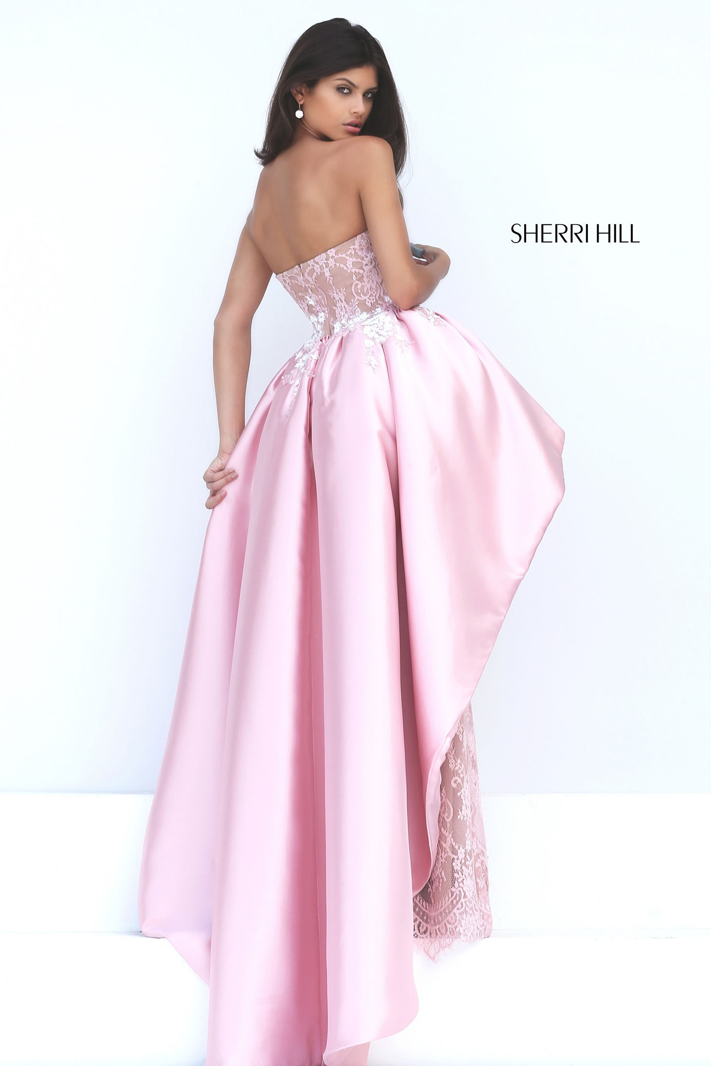 Rózsaszínű Sherri Hill 50842 Ruha 2 - StarShinerS.hu