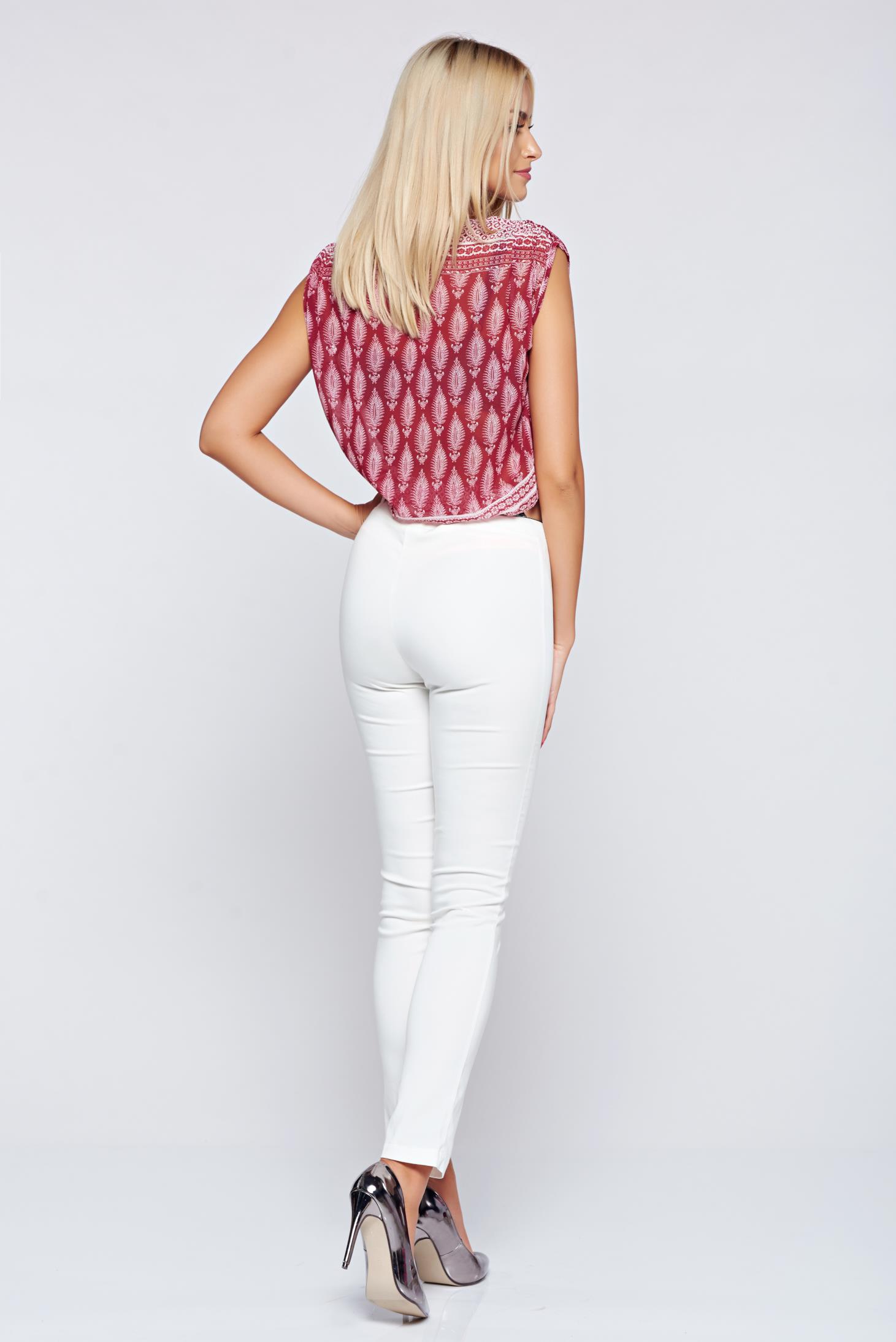 Airy fabric PrettyGirl white sleeveless jumpsuit 2 - StarShinerS.com