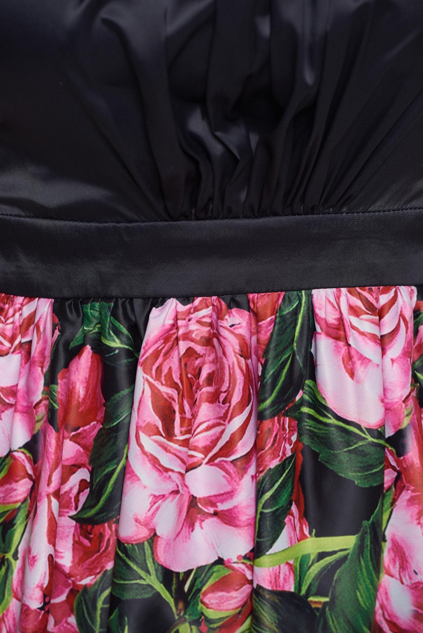 LaDonna black elegant cloche with satin fabric texture dress 5 - StarShinerS.com