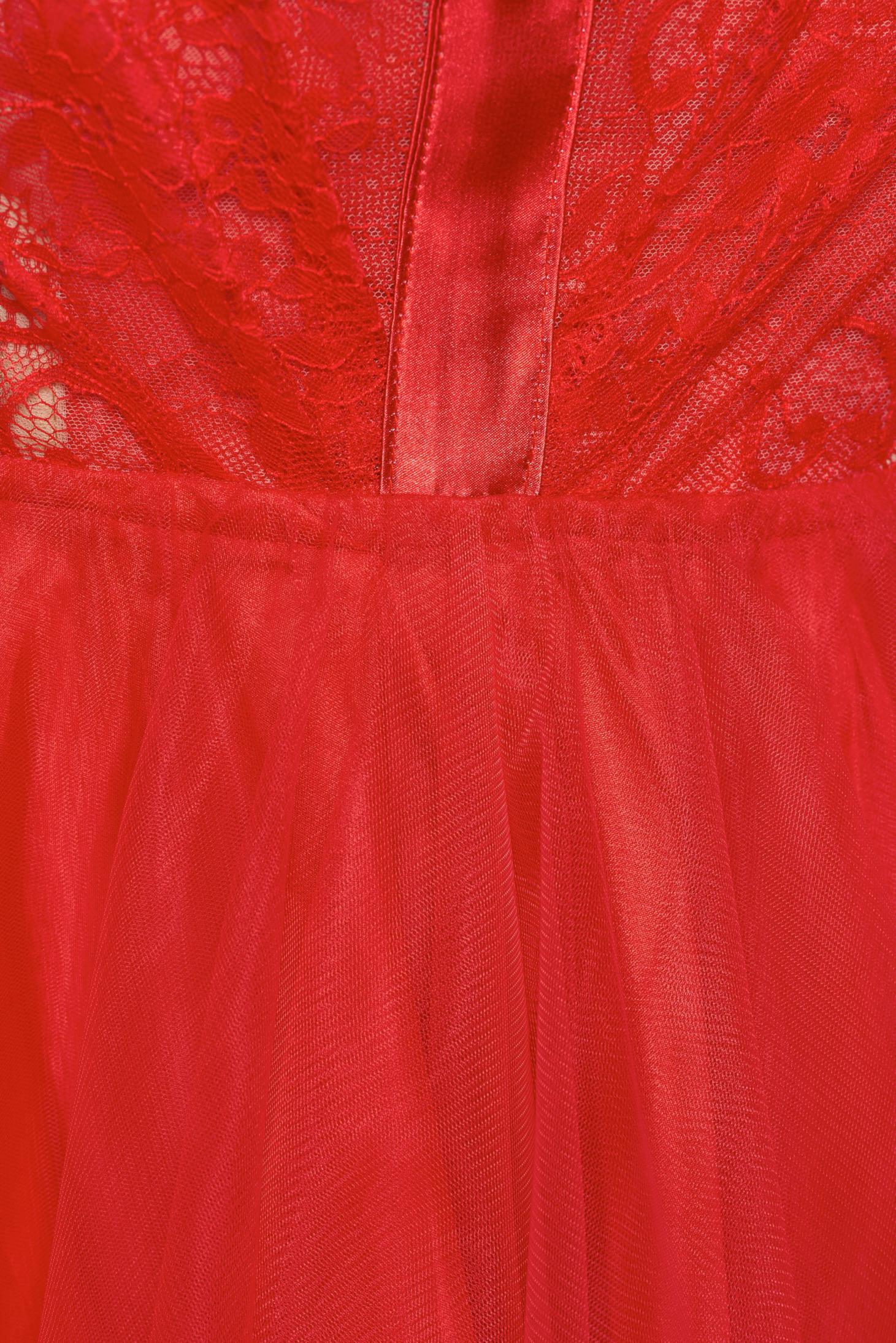 Occasional Ana Radu red cloche dress with lace details