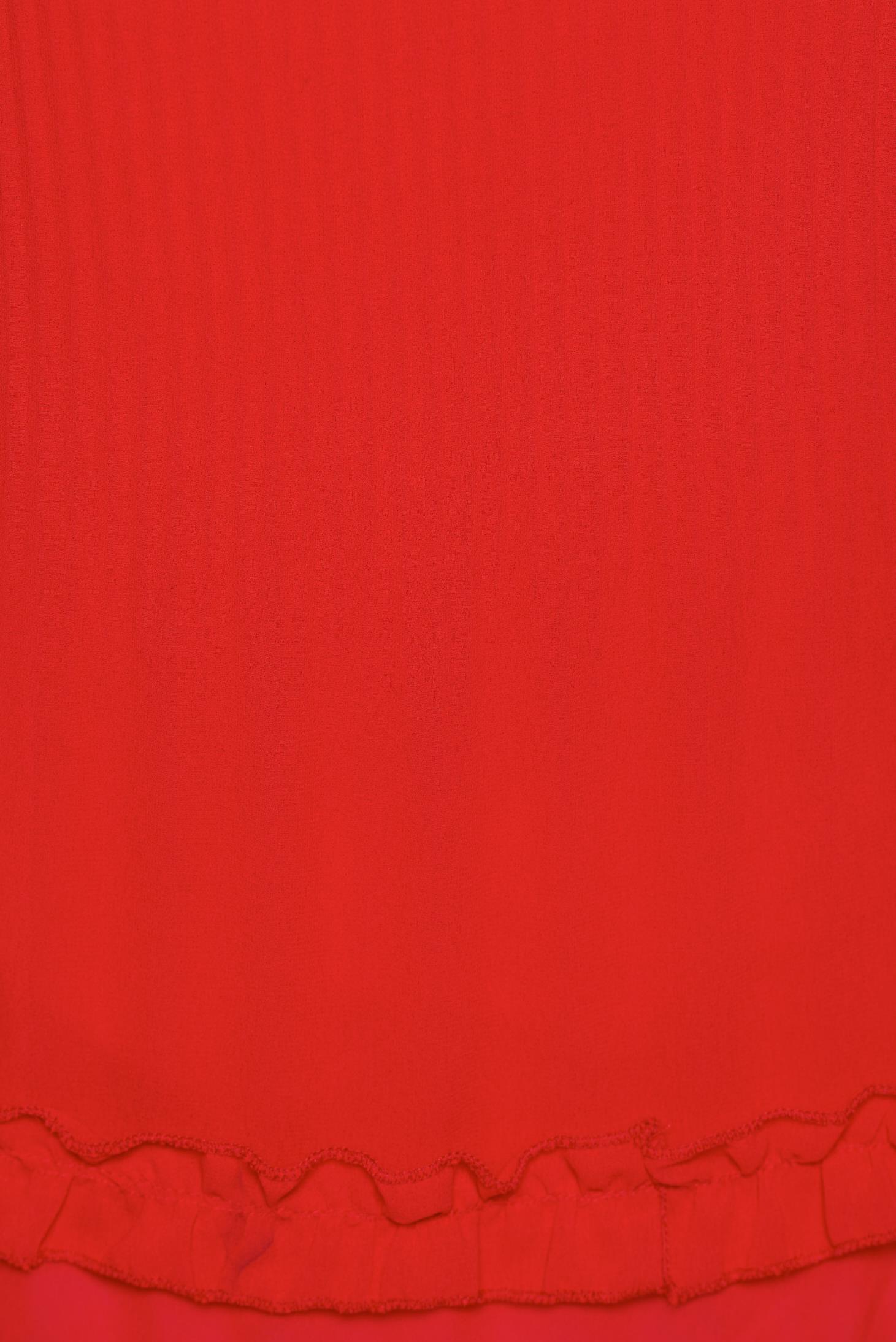 Piros elegáns női blúz belső béléssel lenge anyagból 4 - StarShinerS.hu