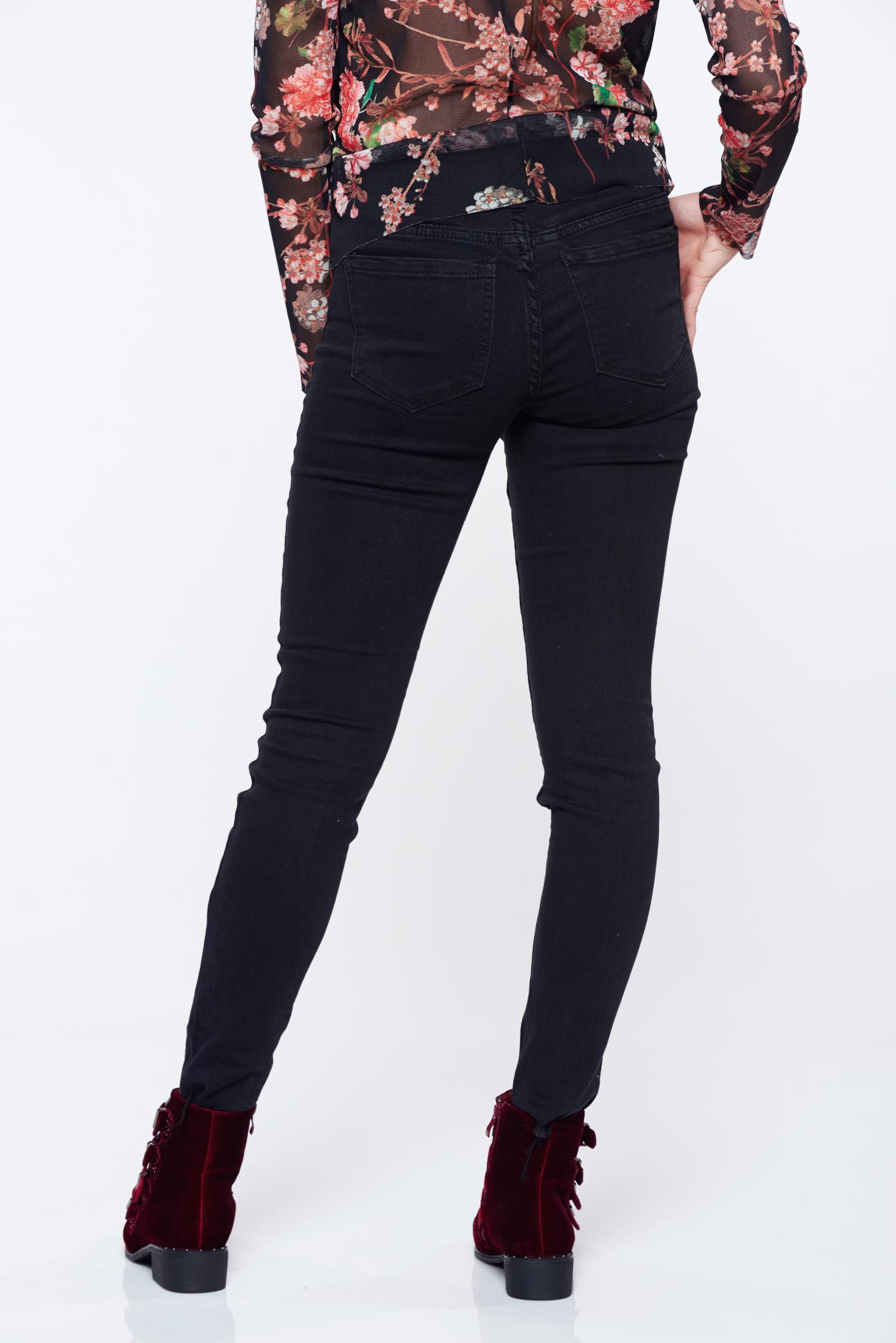 Top Secret black casual cotton jeans with front and back pockets