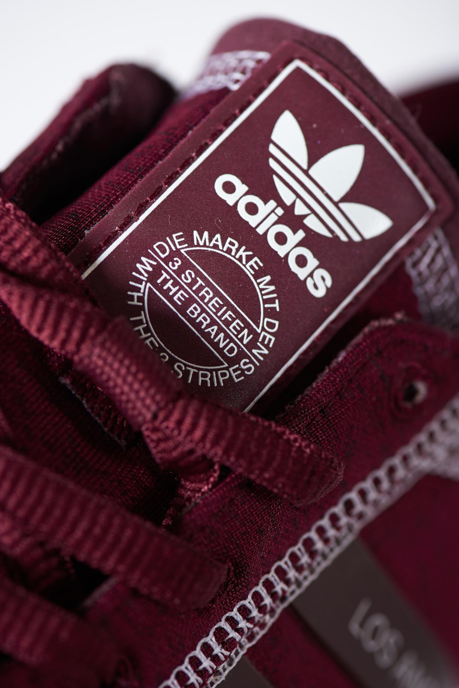Originals Adidas burgundy casual sneakers with lace and light sole