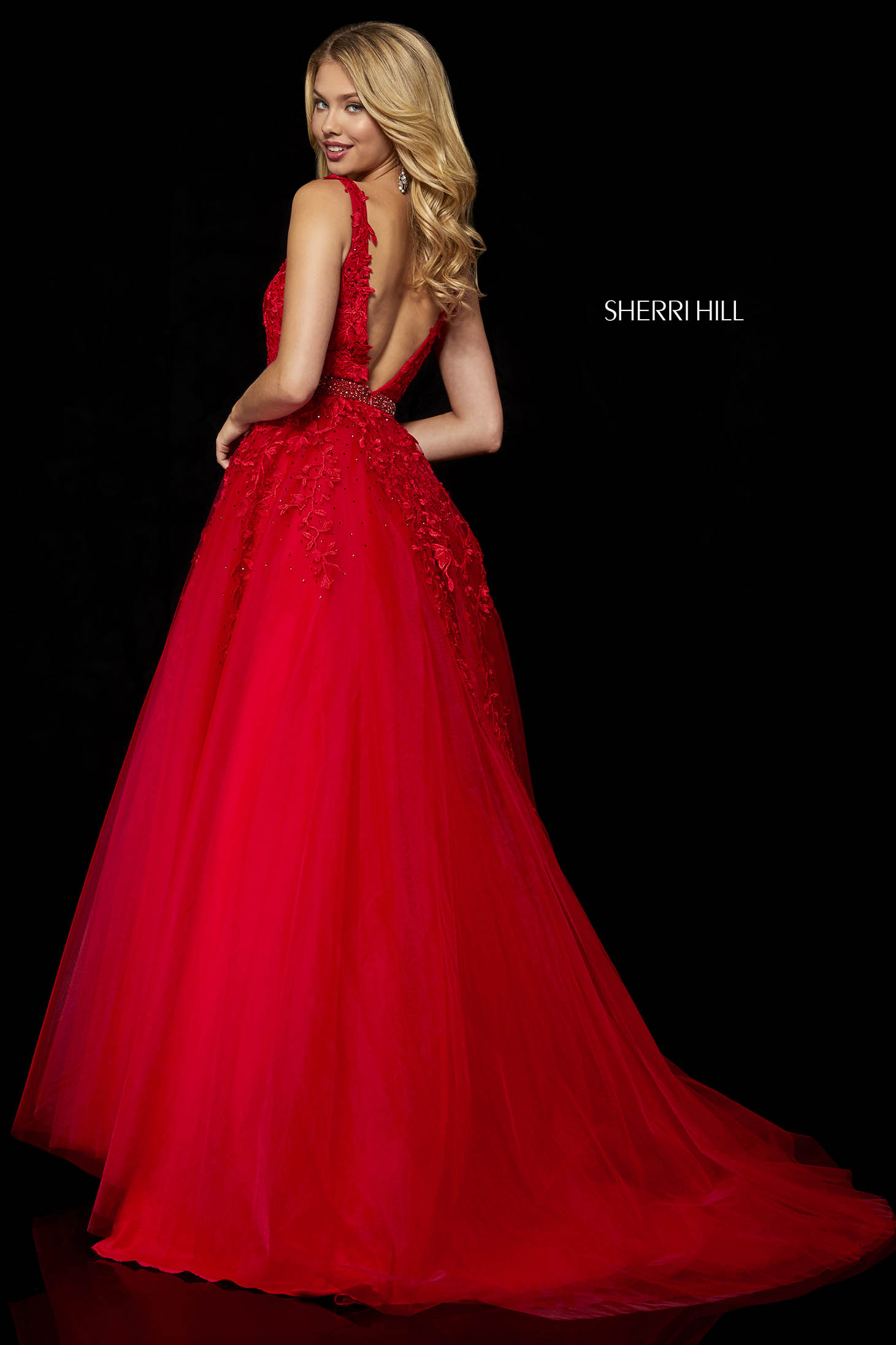 Sherri Hill 11335 Red Dress 2 - StarShinerS.com