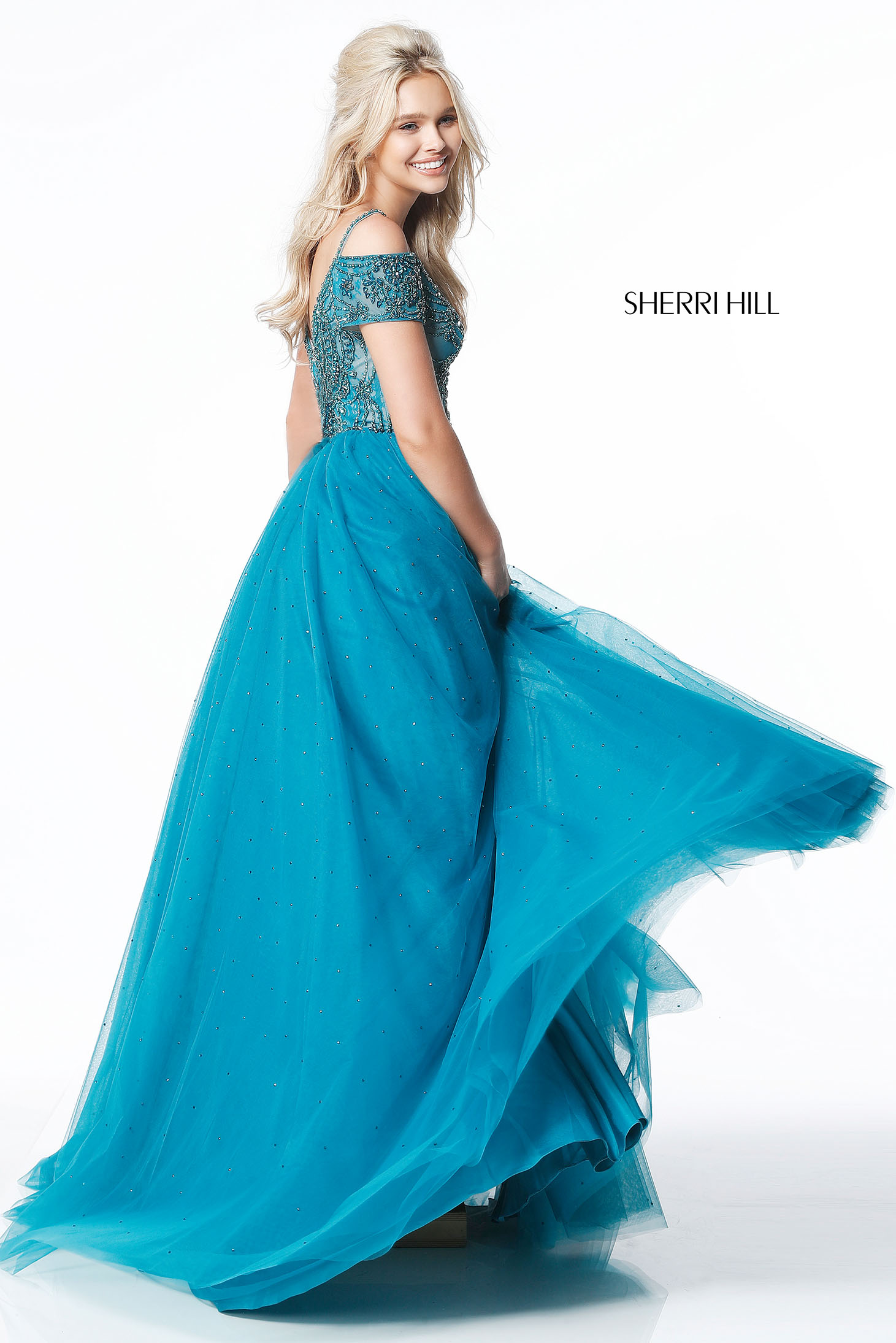 Sherri Hill 51450 Turquoise Dress