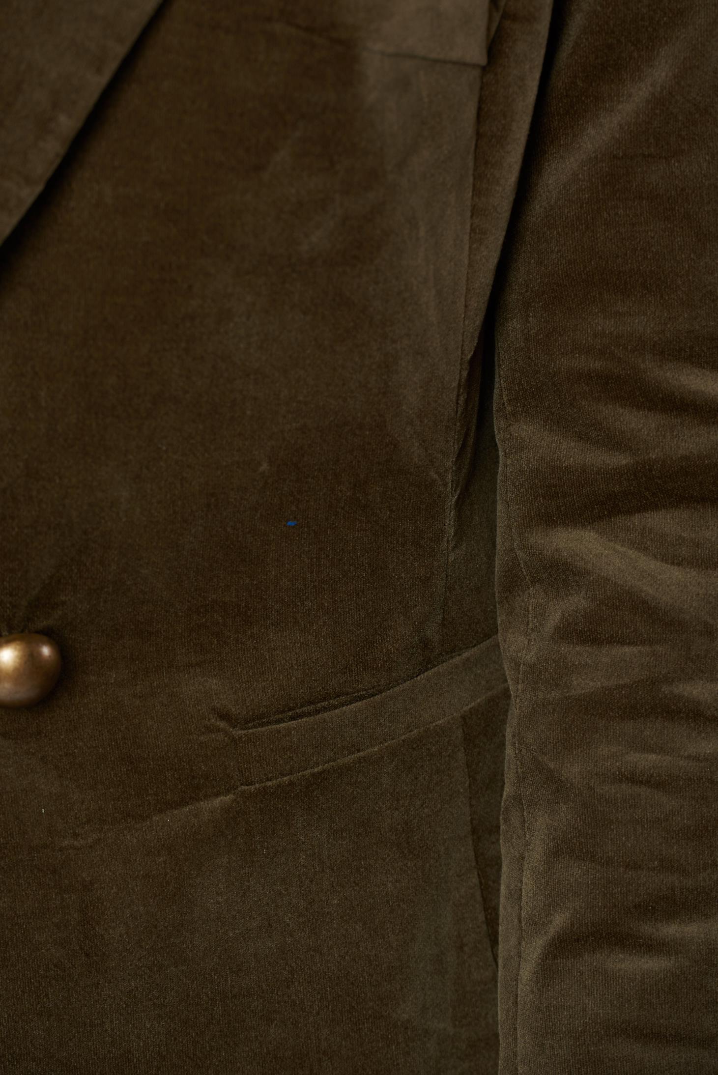 LaDonna darkgreen office velvet jacket with pockets