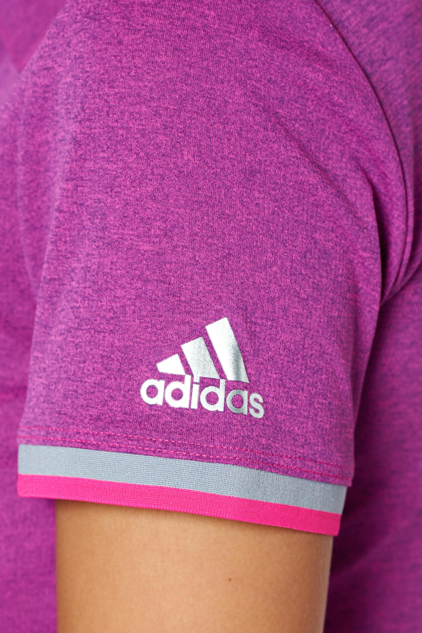 Tricou Adidas mov sport cu guler ascutit cu maneca scurta 5 - StarShinerS.ro