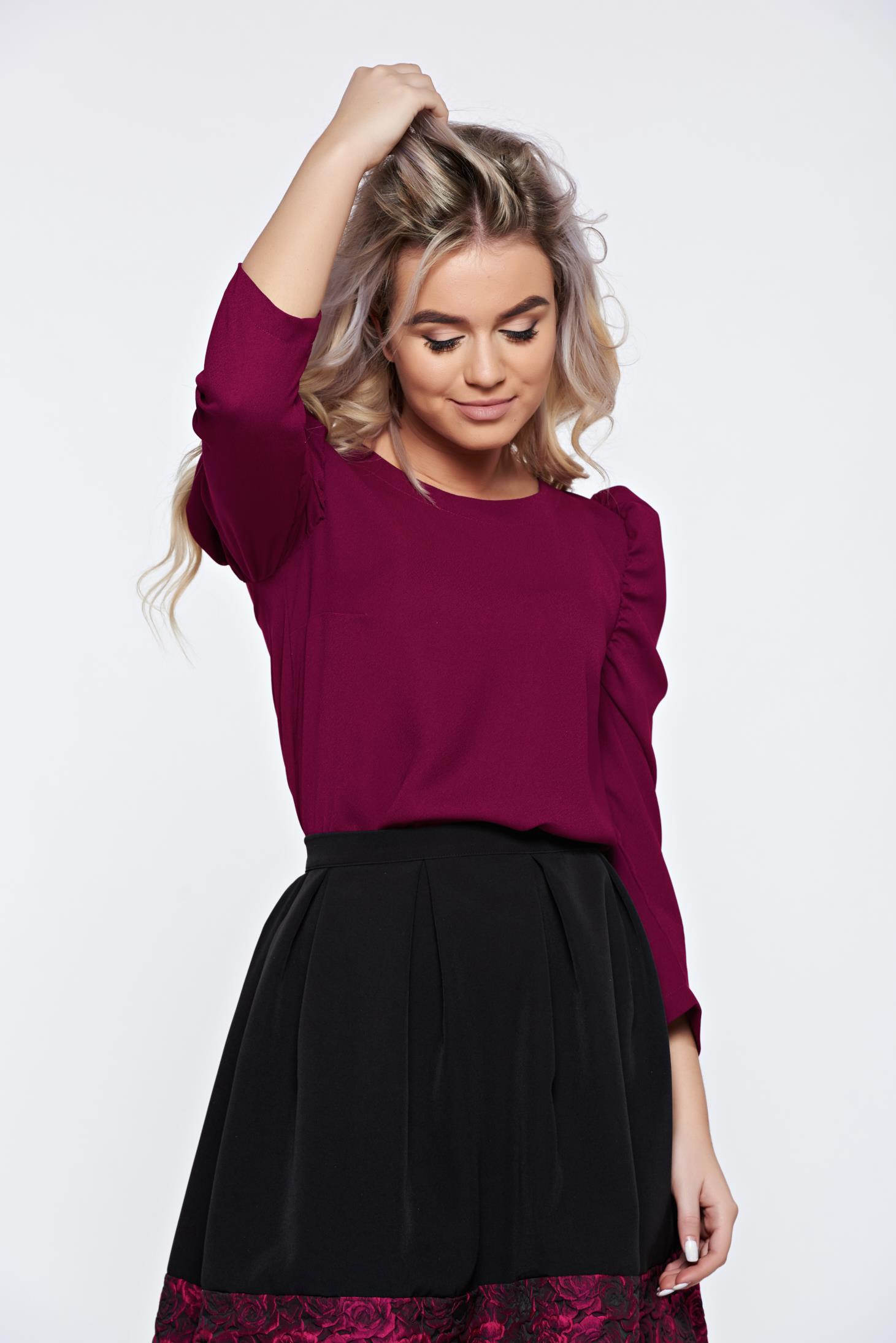 StarShinerS timeless romance purple casual elegant women`s blouse with ...