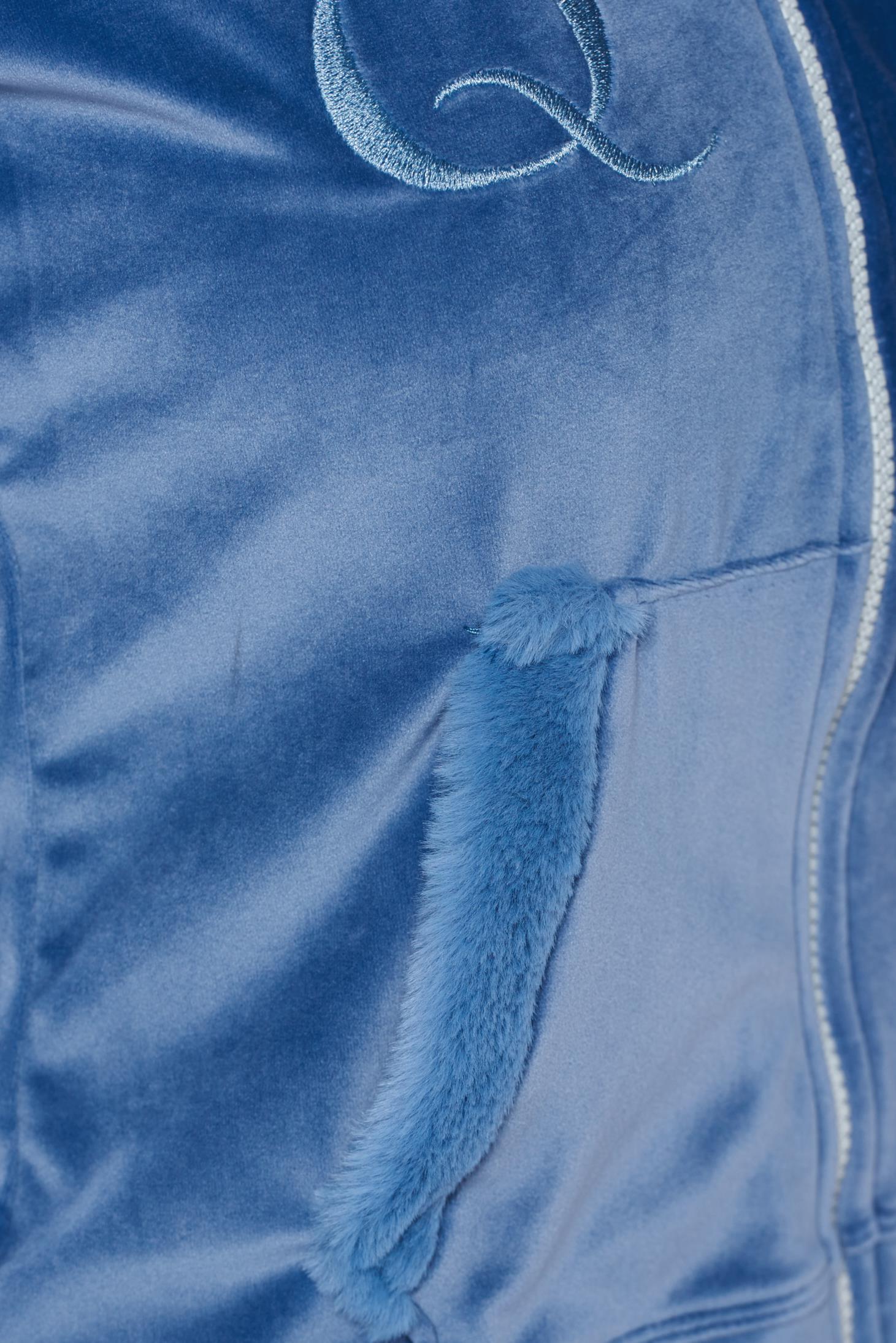 Set MissQ albastru din 2 piese cu pantaloni casual din catifea 5 - StarShinerS.ro