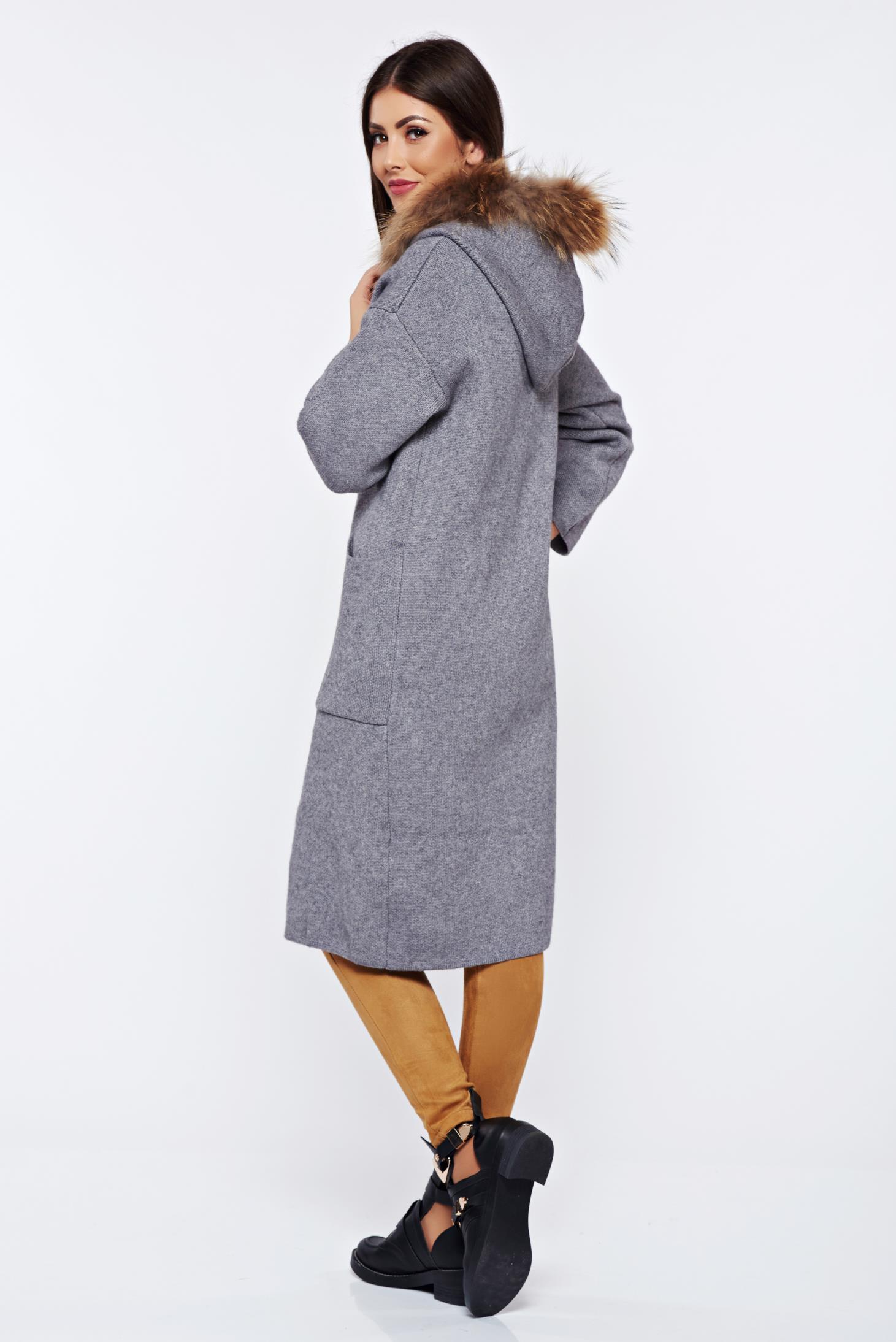 Knitted Fowler Cardigan in Greige