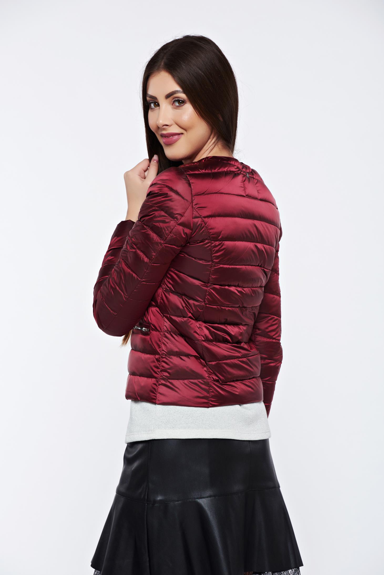 Top Secret casual short with inside lining burgundy jacket from slicker