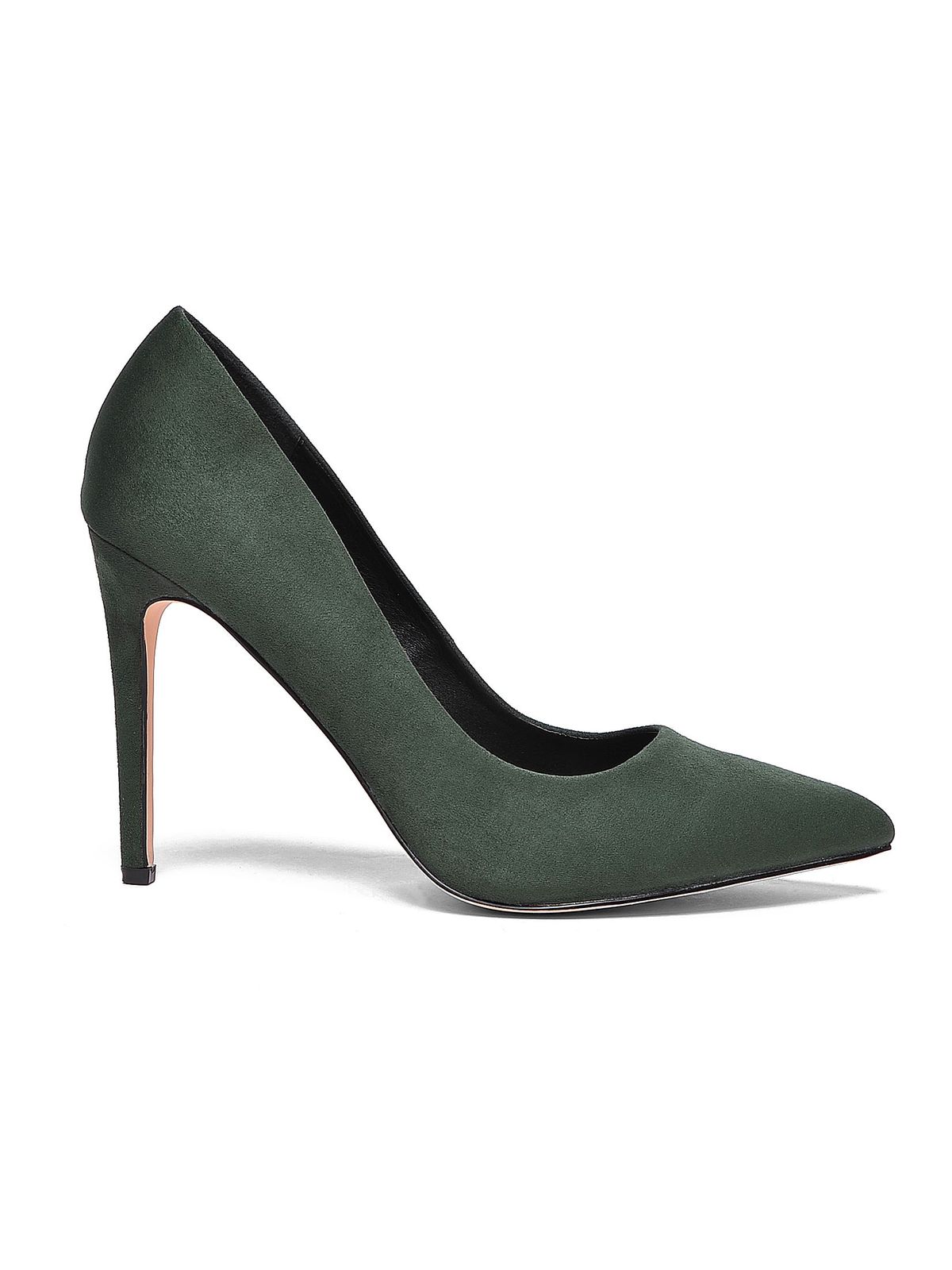 Top Secret khaki shoes with high heels slightly pointed toe tip