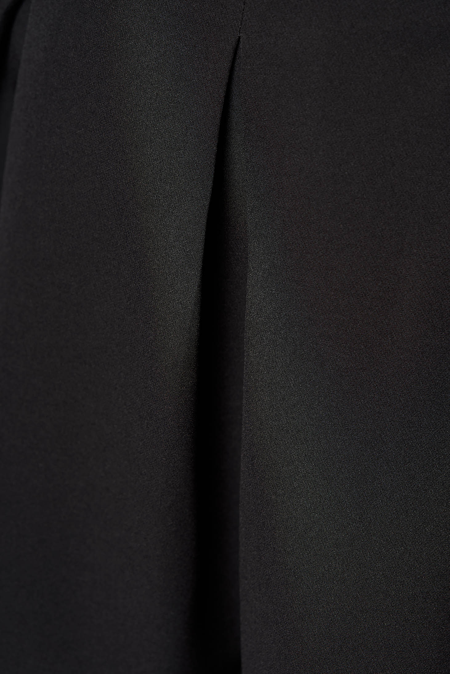 Artista black casual cloche skirt slightly elastic fabric with medium waist