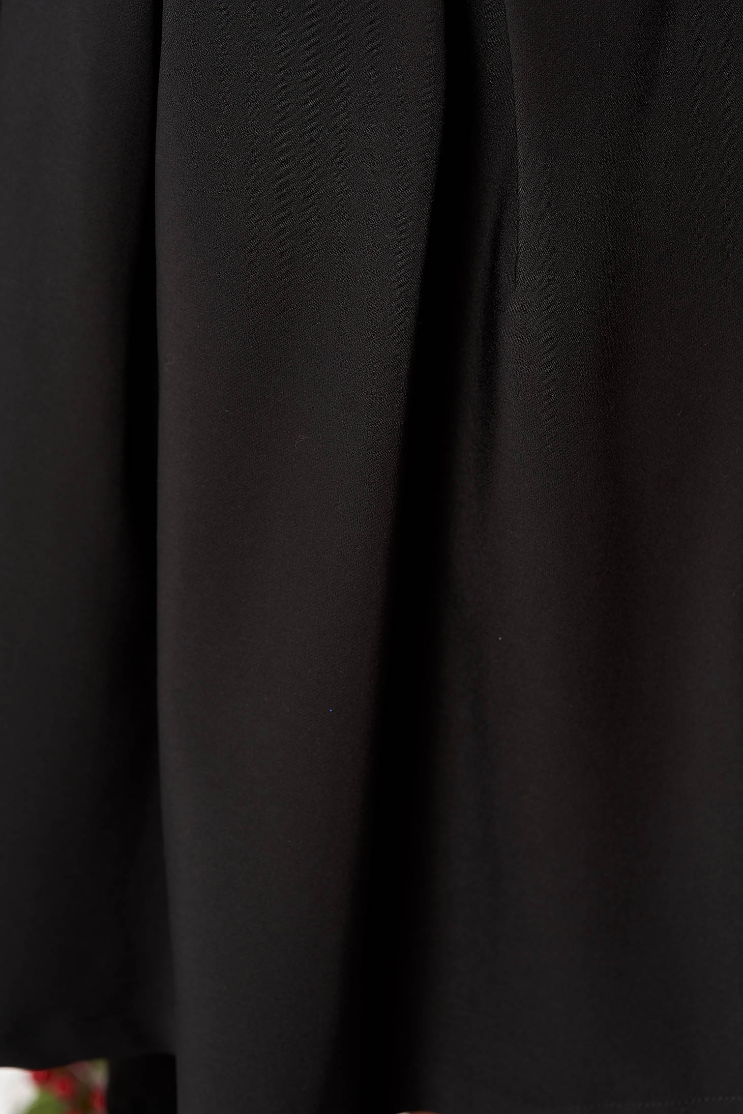 Black skirt office midi cloche slightly elastic fabric