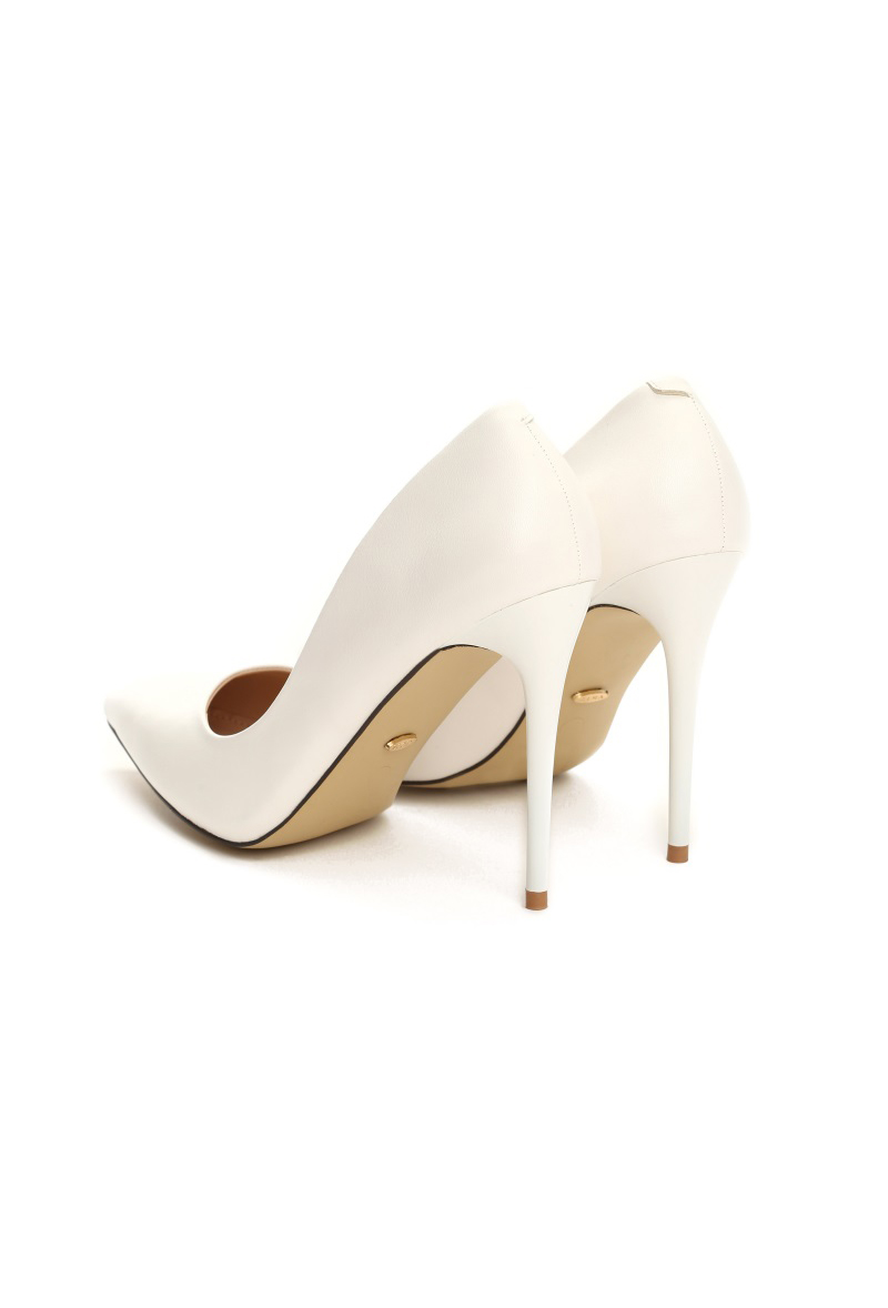 white heels for work