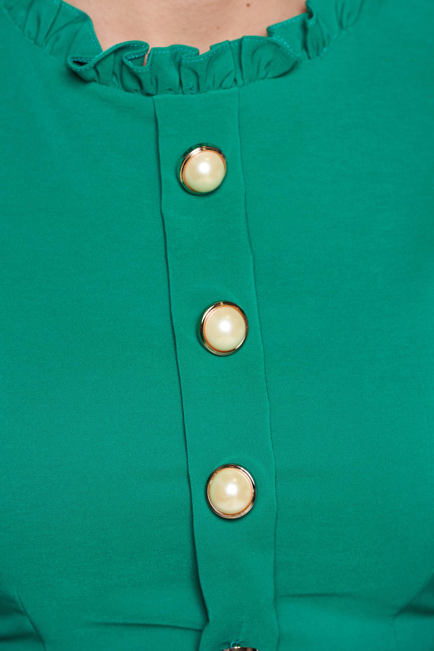 Rochie LaDonna verde eleganta din material elastic si fin captusita pe interior 4 - StarShinerS.ro