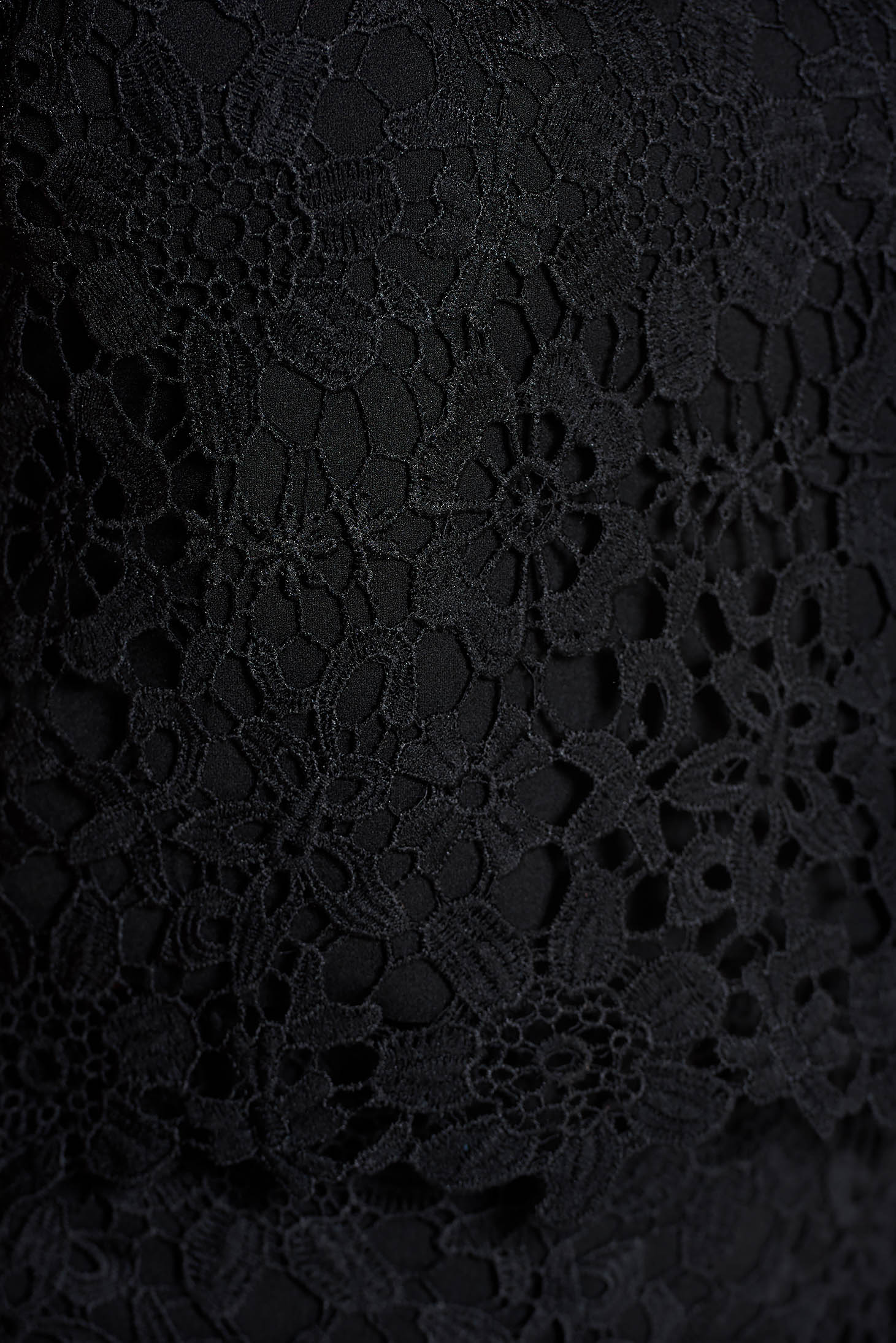 Set SunShine negru elegant din dantela tricotata captusit pe interior cu elastic in talie 5 - StarShinerS.ro